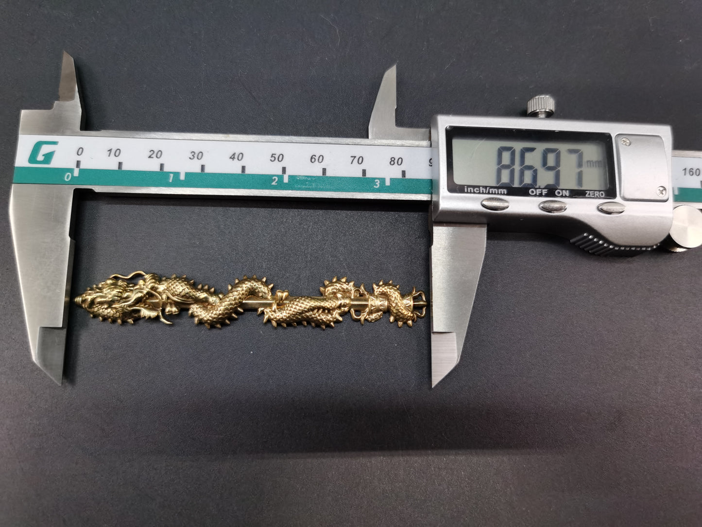 Japanese Type BIG Kurikara Dragon Menuki for Katana Tachi Hand-Tachi, Y170