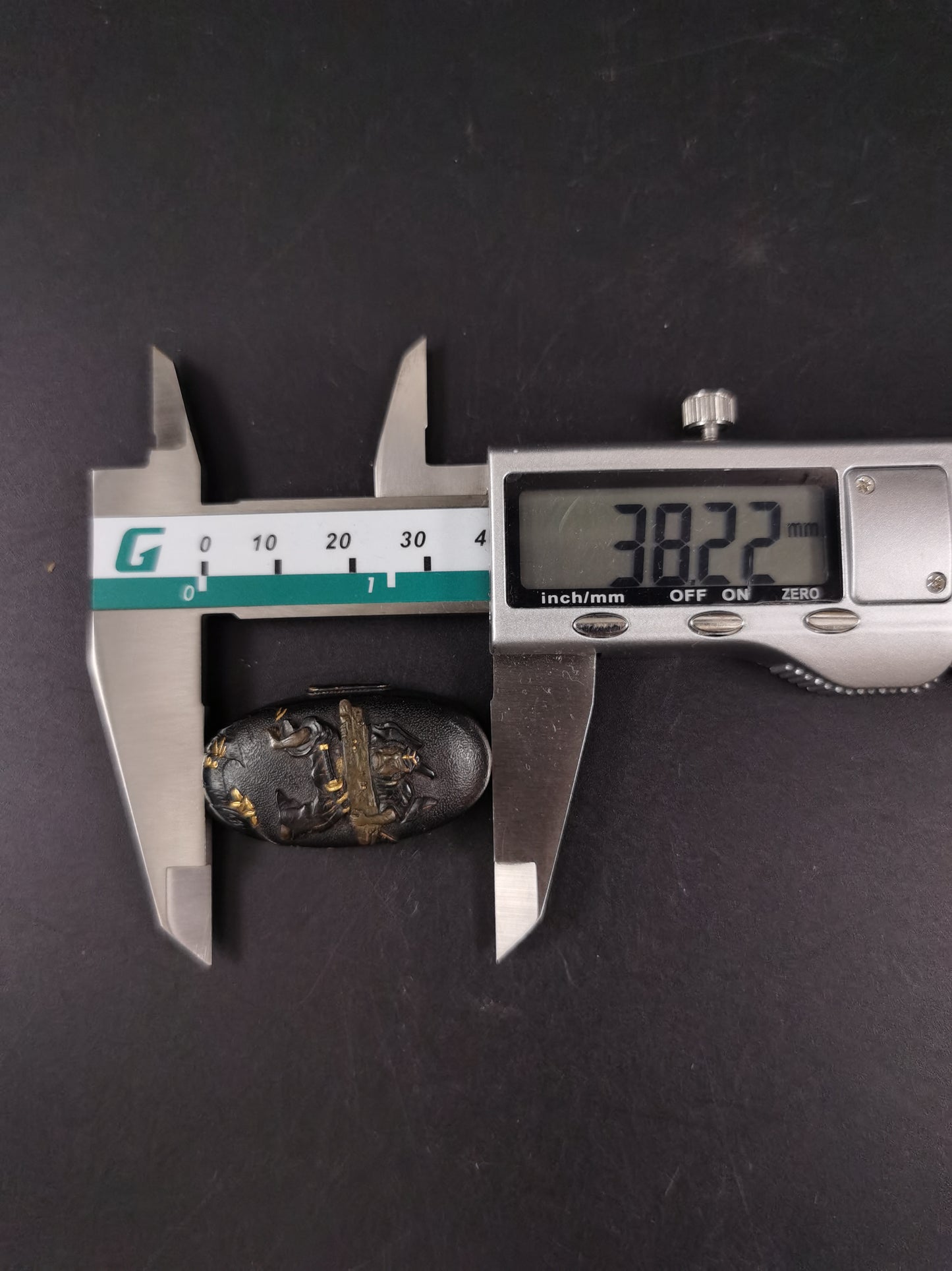 Japanese Yoshitsune and Benkei Fuchi & Kashira for Katana Wakziashi Edo Period Antique B127