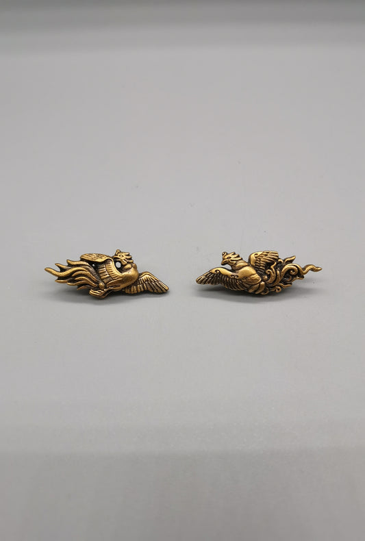 Japanese Type Small Golden Phoenix Menuki for wakziashi and tanto Y016
