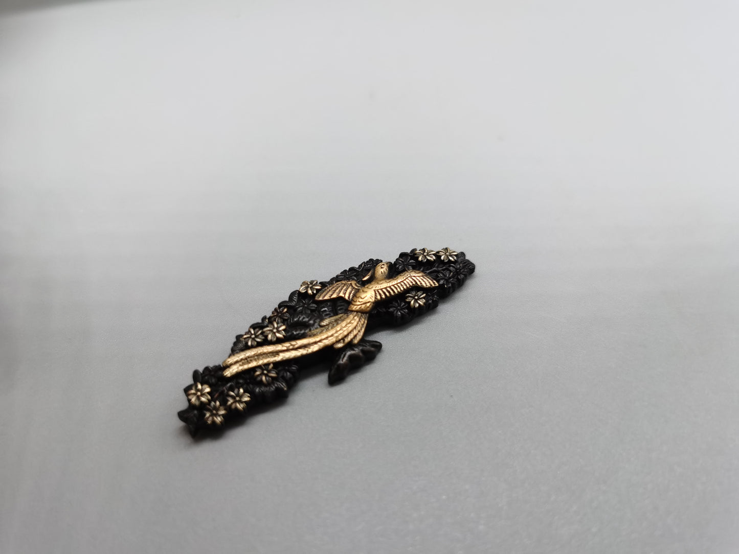 Japanese Type Golden Cherry Blossom Phoenix Menuki for Katana and wakziashi Y020