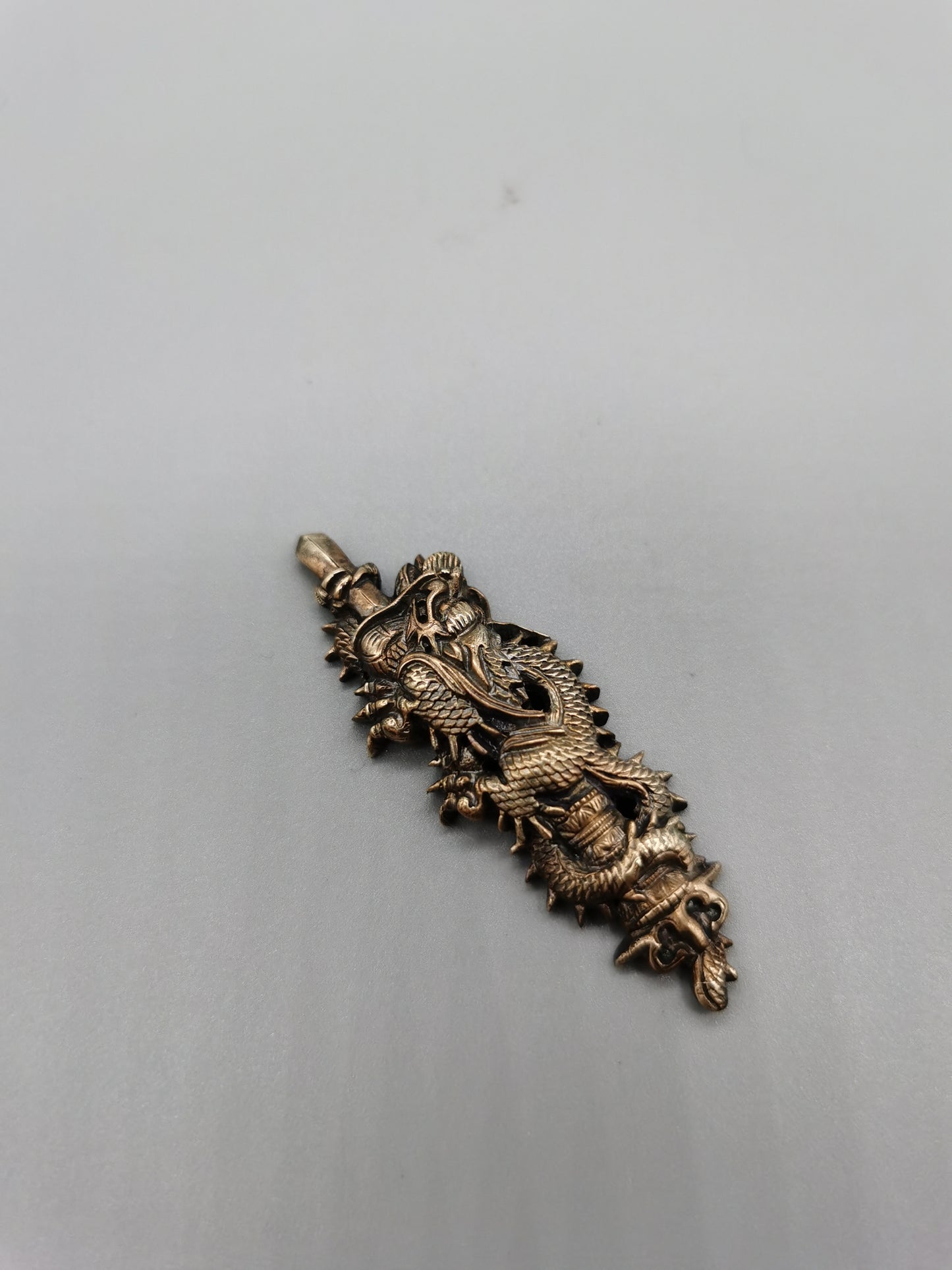 Japanese Type Golden Big Kurikara Dragon Menuki for Katana and wakziashi Y025