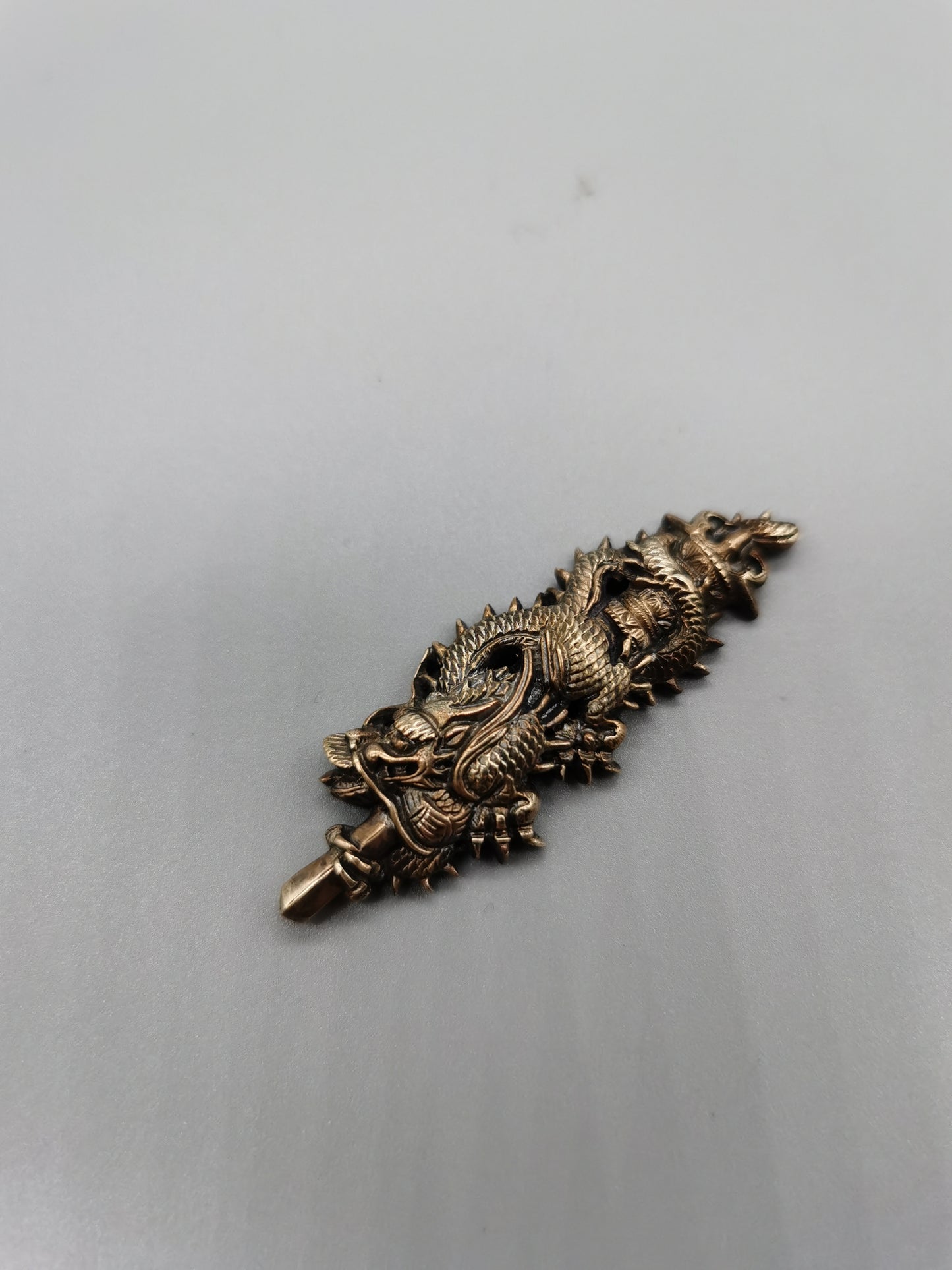 Japanese Type Golden Big Kurikara Dragon Menuki for Katana and wakziashi Y025