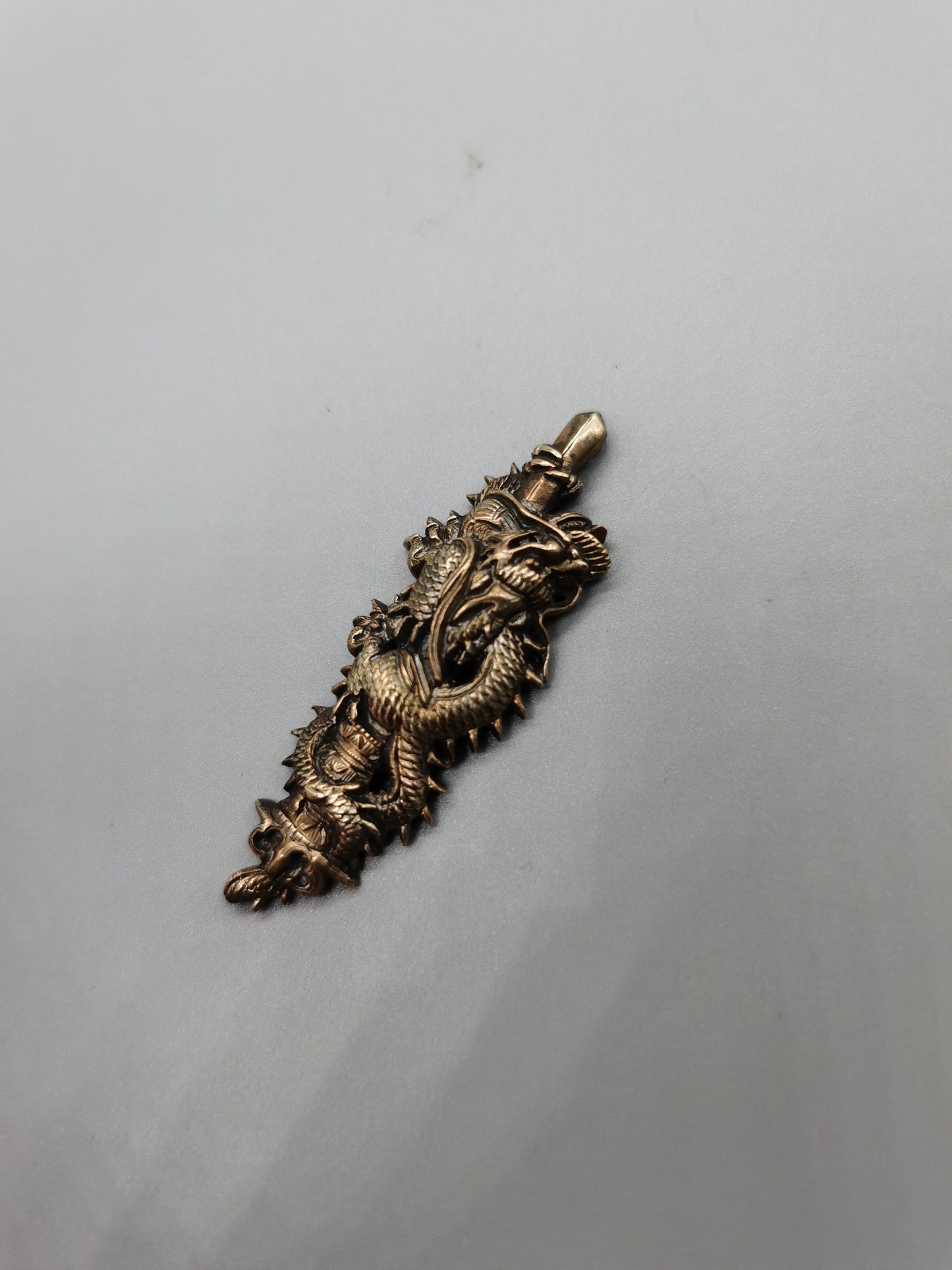 Japanese Type Golden Big Kurikara Dragon Menuki for Katana and wakziashi Y025