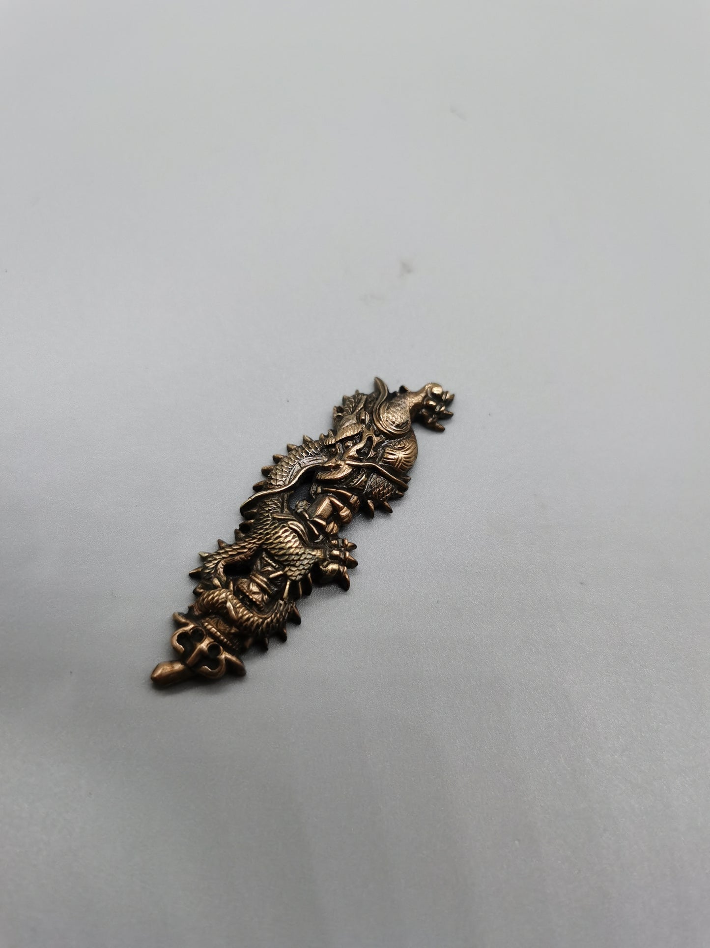 Japanese Type Golden Big Kurikara Dragon Menuki for Katana and wakziashi Y025