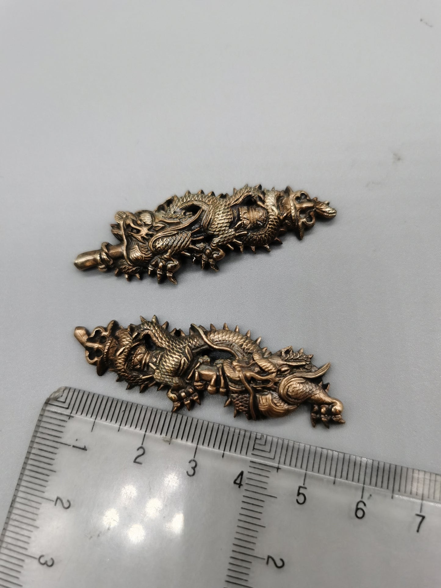 Japanese Type Golden Big Kurikara Dragon Menuki for Katana and wakziashi Y025