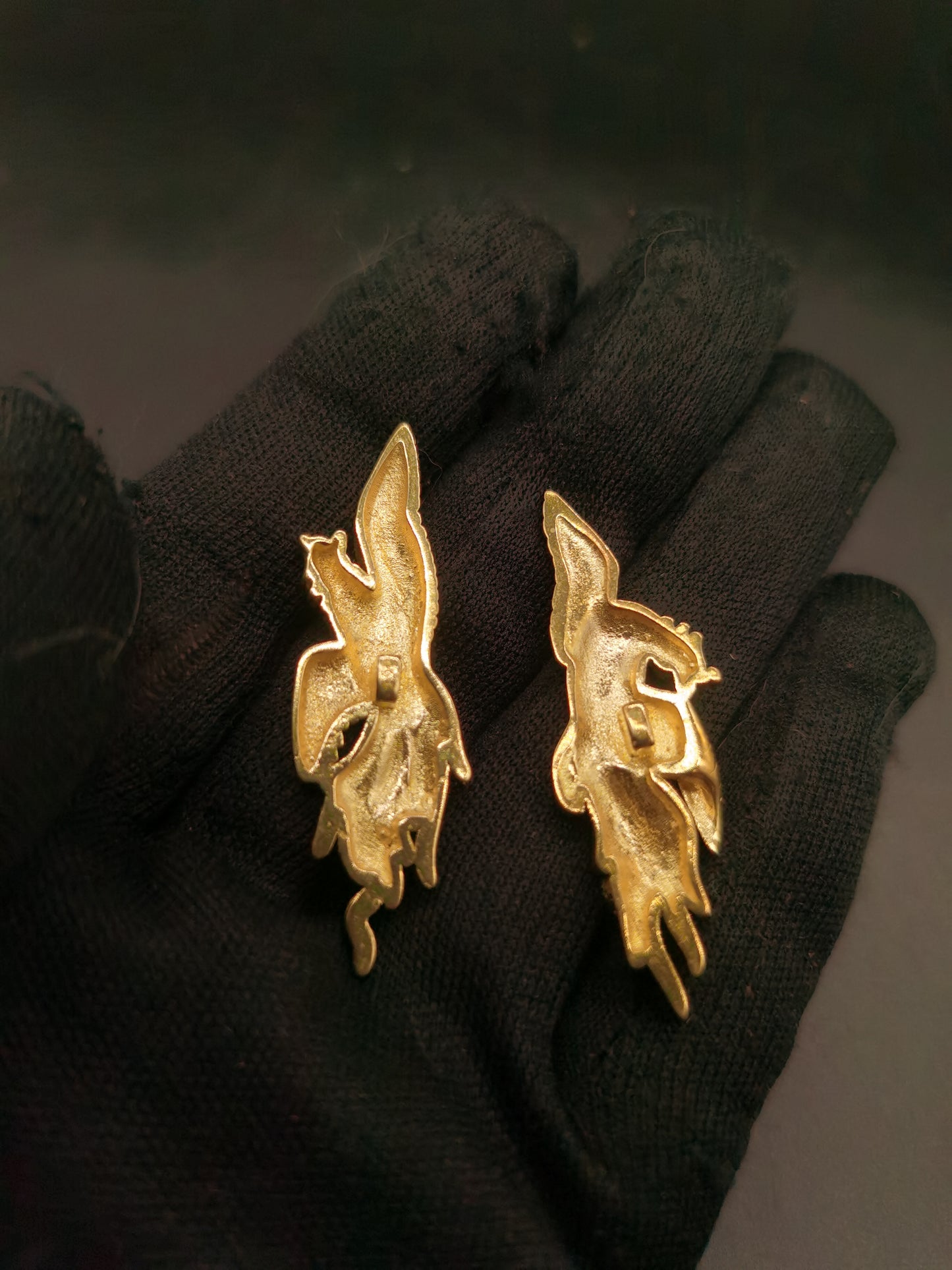 Japanese Type Big Golden Phoenix Pattern Menuki for Katana and wakziashi Y045