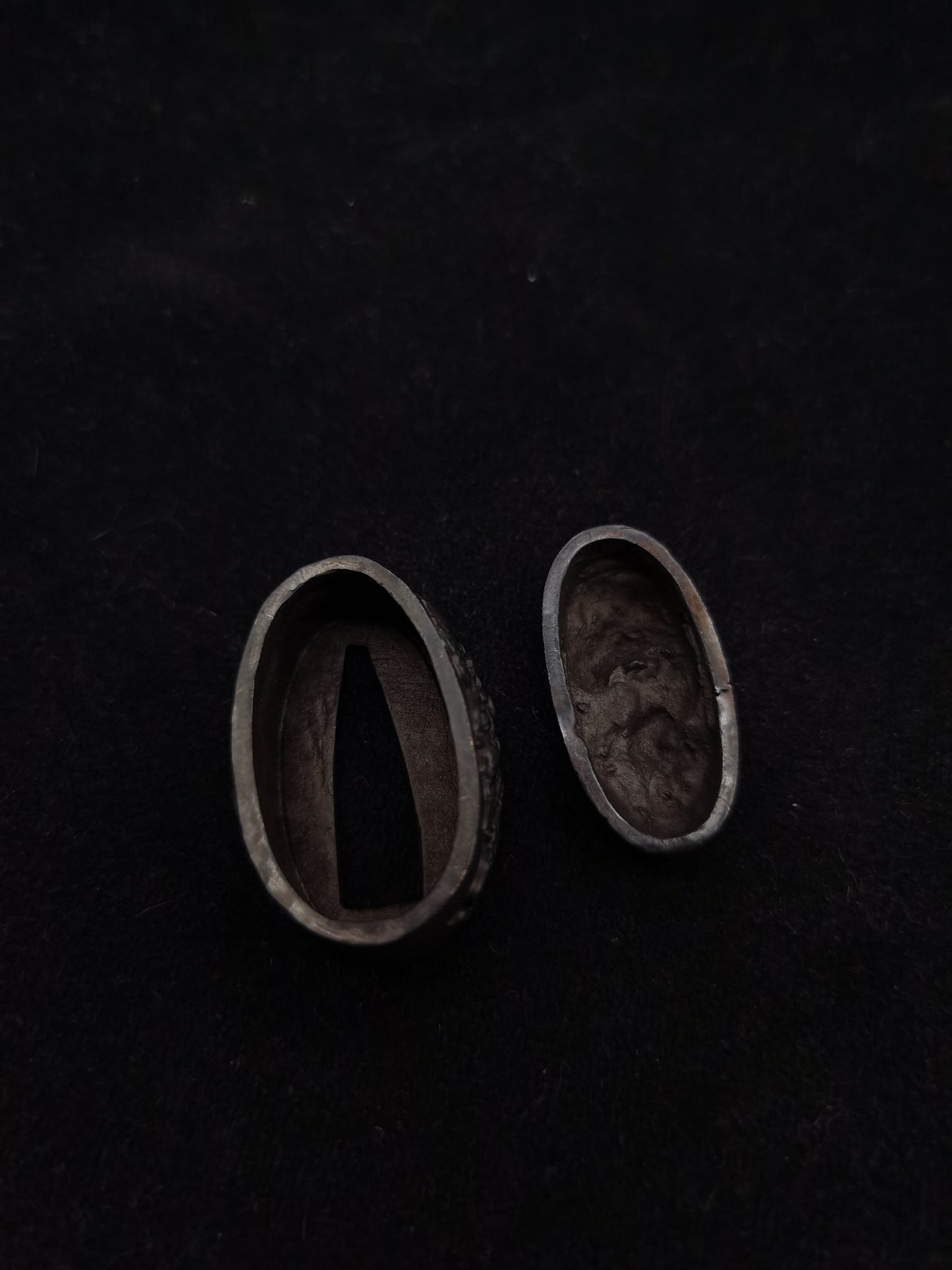 Japanese Type Kashira and Fuchi for wakziashi Black Hai-ryu Dragon Y044