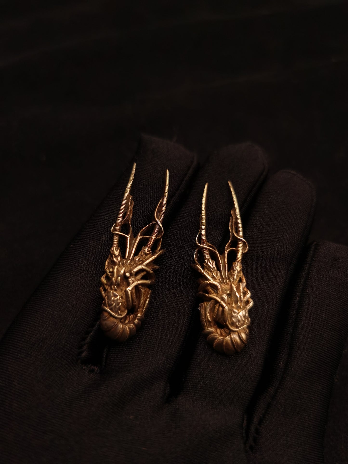 Japanese Type Golden Lobster Pattern Menuki for Katana and Wakziashi Y061