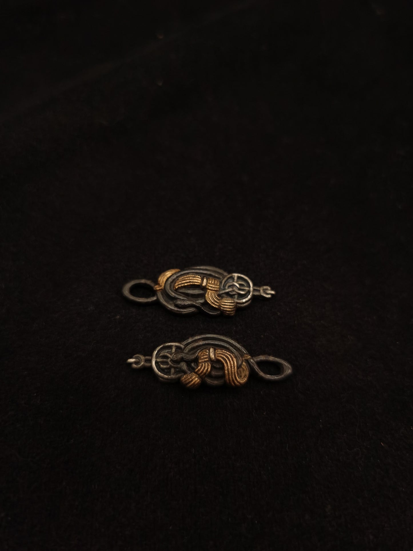 Japanese Harness Pattern Menuki for Katana and Wakziashi Tanto Edo Period Antique C010