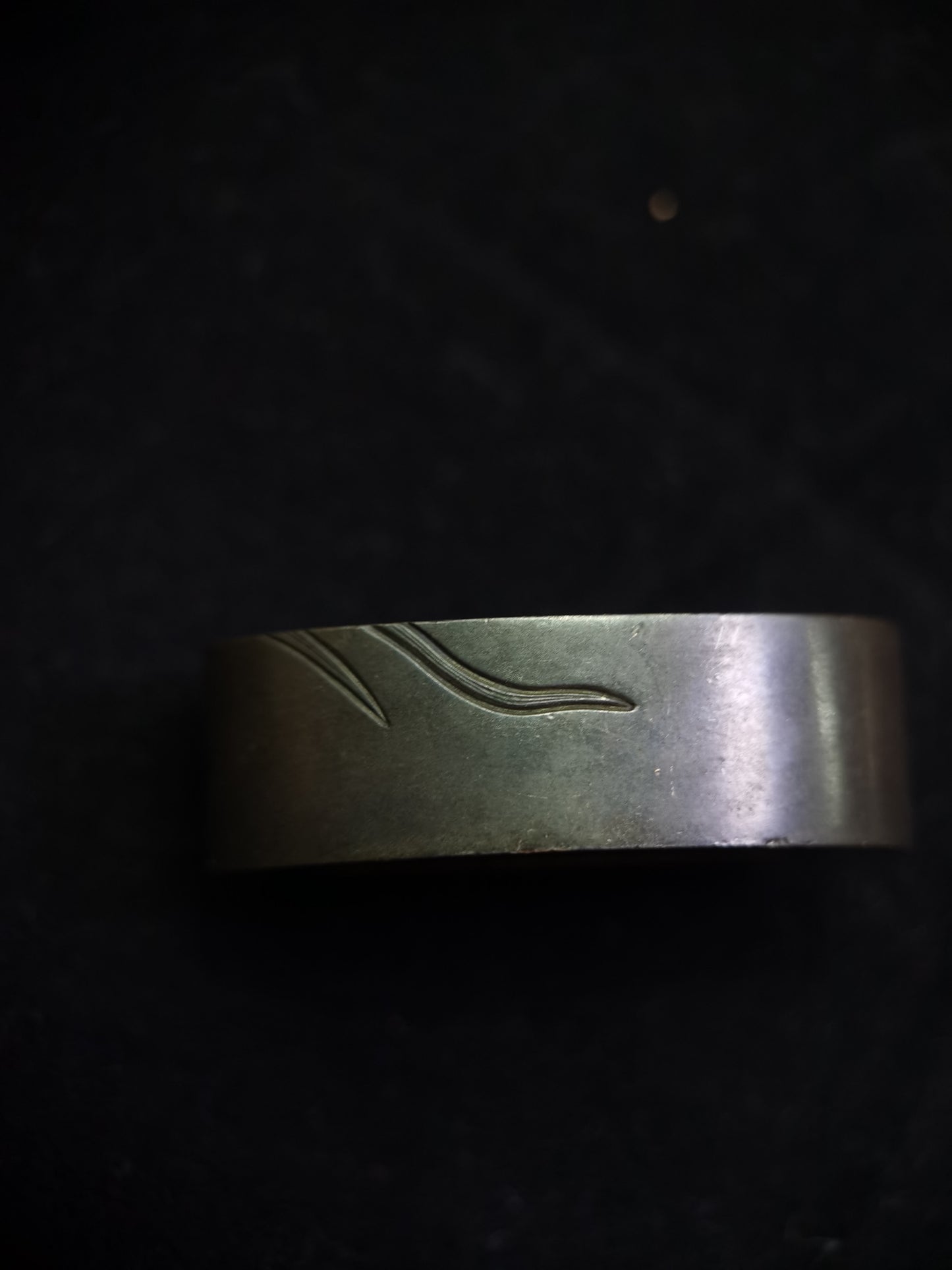 Japanese Orchid Pattern Single Fuchi for Katana Wakziashi Edo Period Antique F054