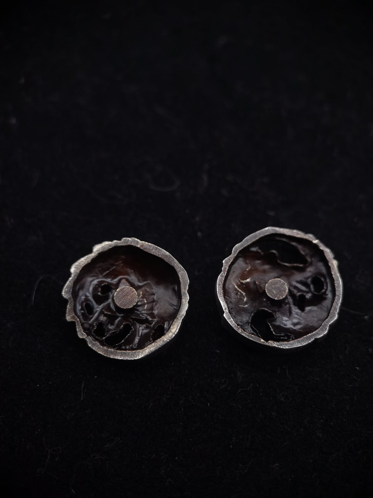 Japanese Type Kiku and Sakura Round Menuki for Wakziashi and Tanto Y107
