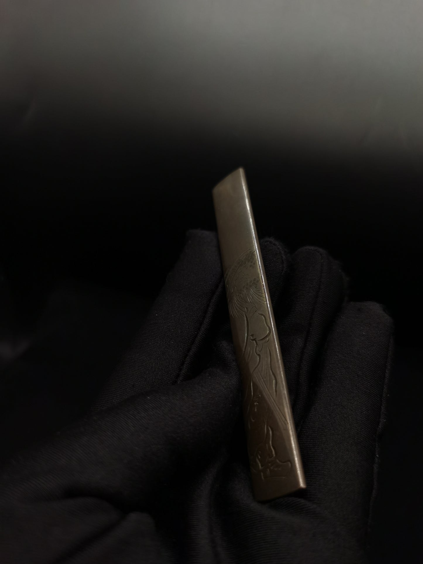 Japanese Zhong Kui Holding a Sword Kozuka for wakziashi and tanto Edo period antique D054