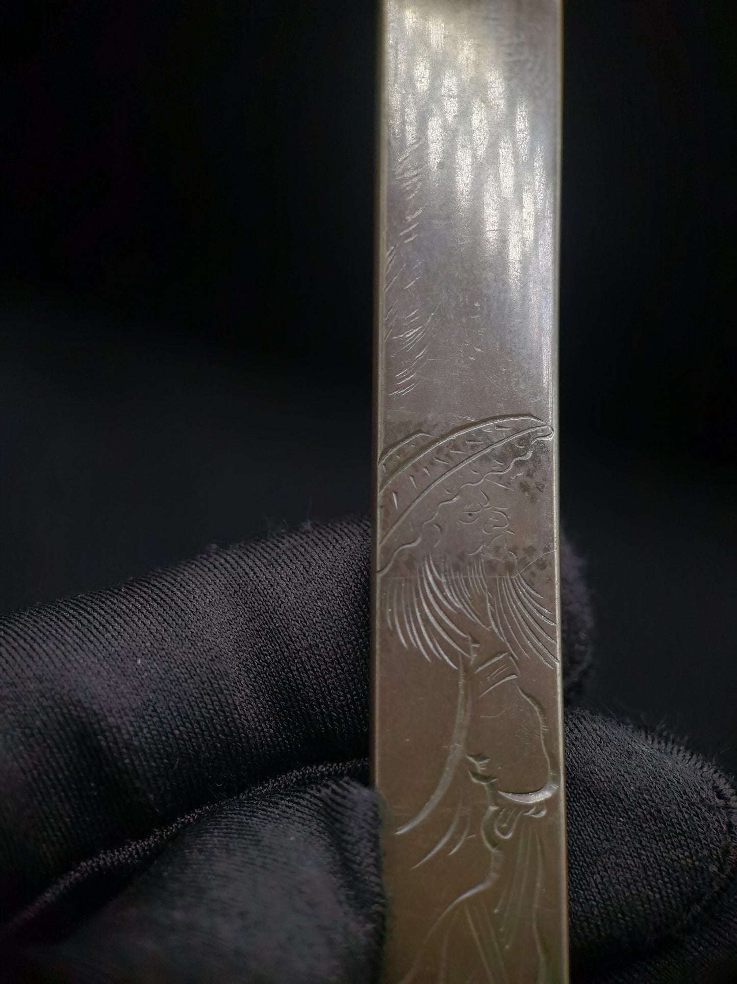 Japanese Zhong Kui Holding a Sword Kozuka for wakziashi and tanto Edo period antique D054