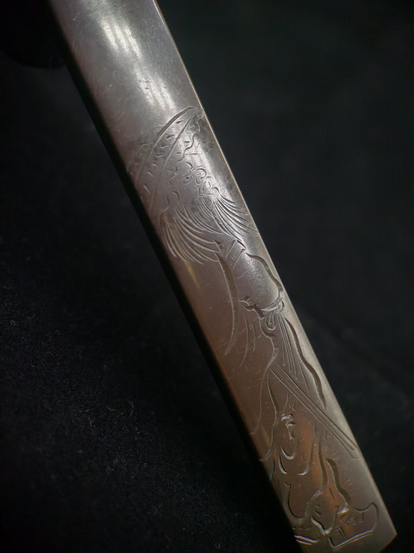 Japanese Zhong Kui Holding a Sword Kozuka for wakziashi and tanto Edo period antique D054