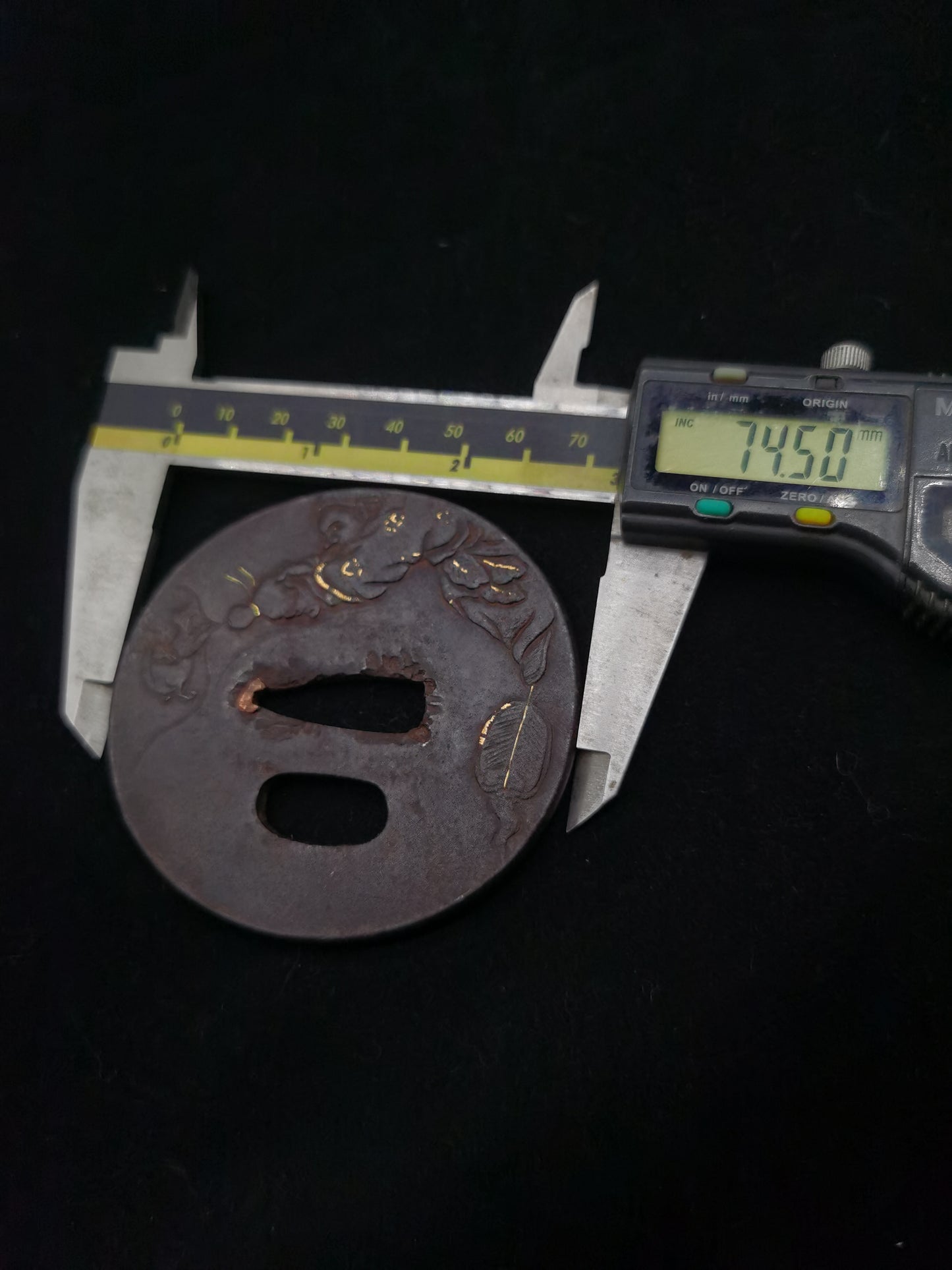 Japanese Type Fairchild and Horse Tsuba for Katana and Wakziashi Edo Period Antique A057