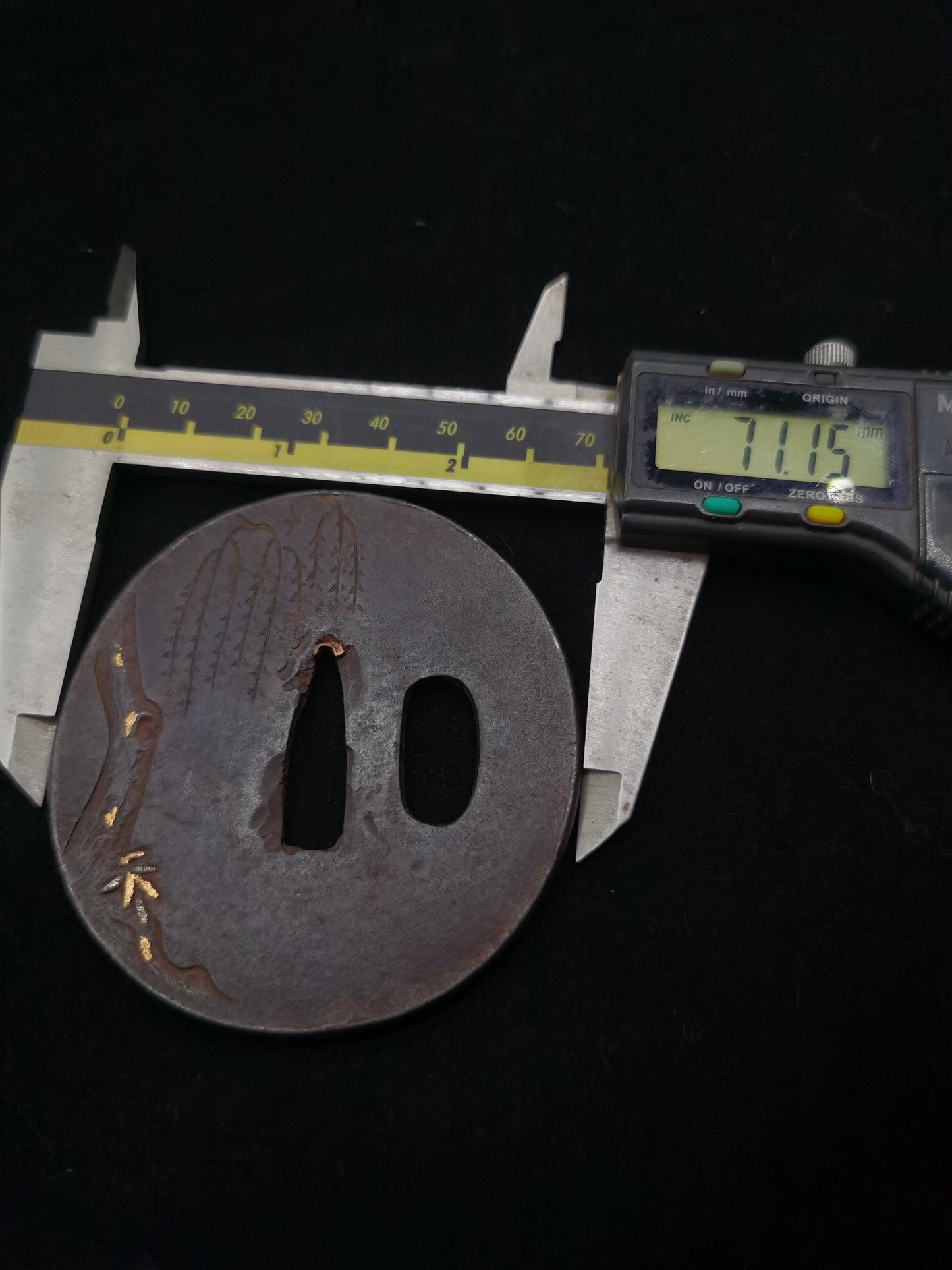 Japanese Type Fairchild and Horse Tsuba for Katana and Wakziashi Edo Period Antique A057