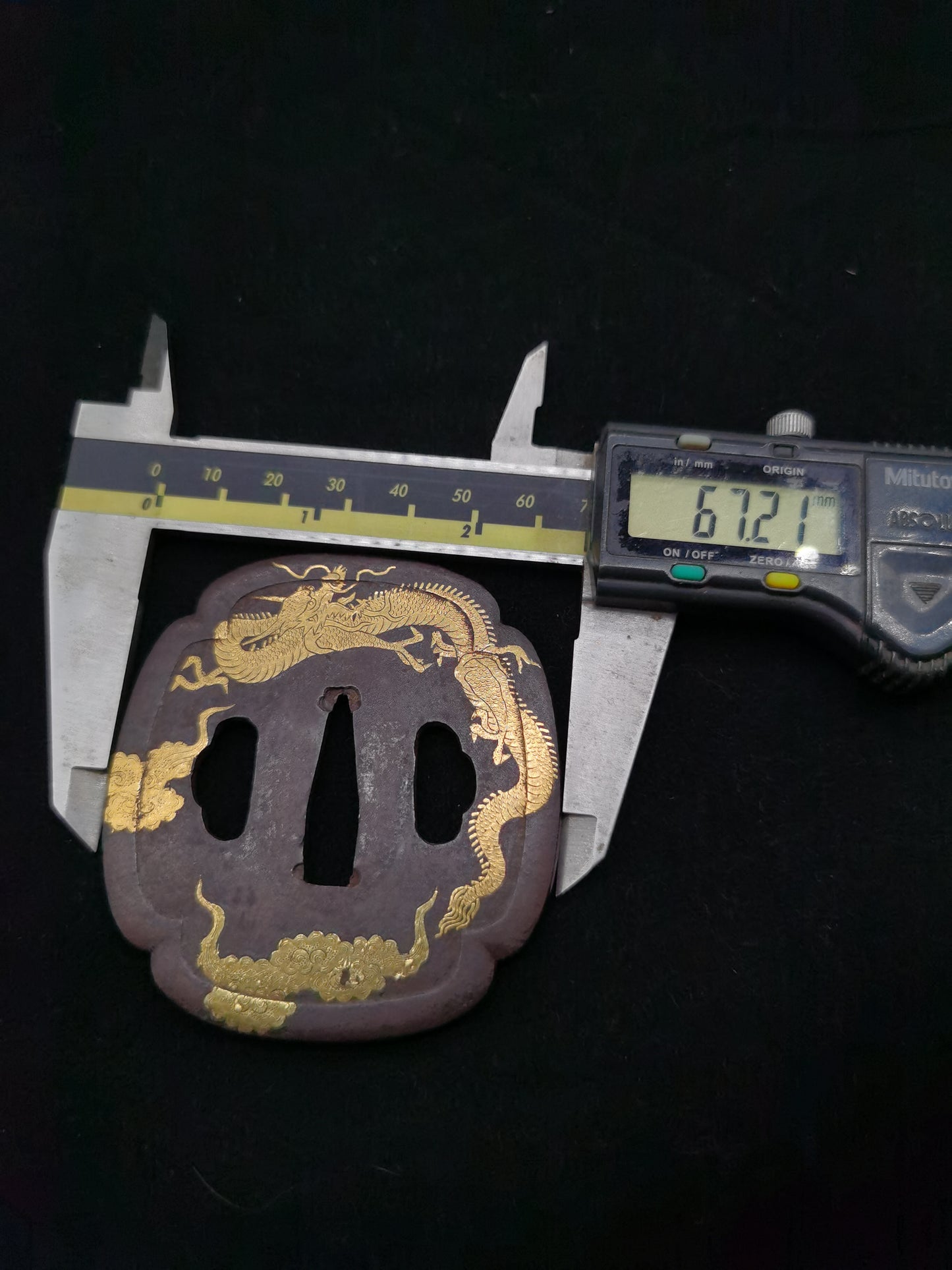 Japanese NBTHK Cloud Dragon Tsuba for Katana and Wakzaishi Edo Period Antique A065