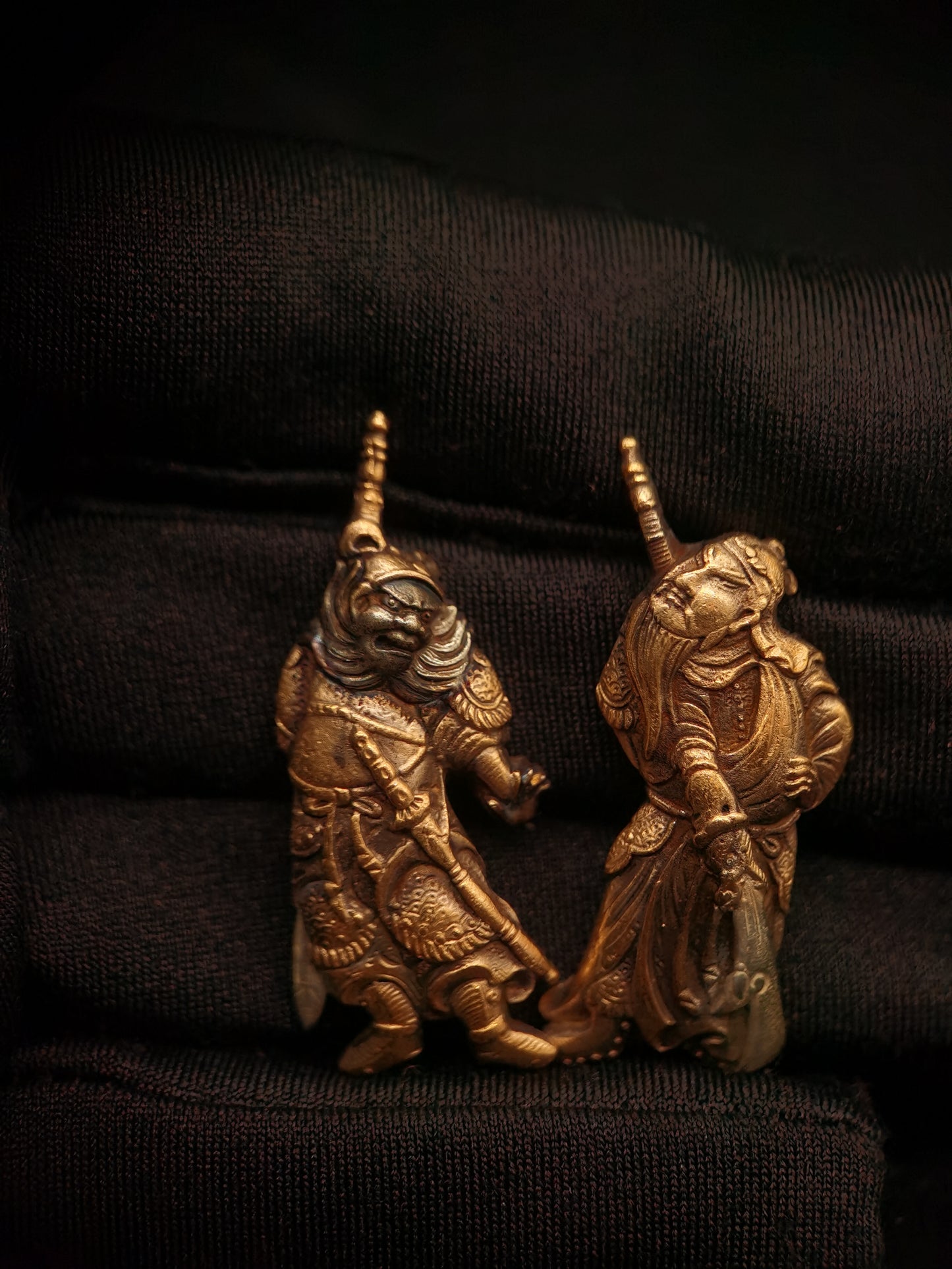 Japanese Type Three Kingdoms GuanYu ZhangFei Menuki for Katana and wakziashi Y110