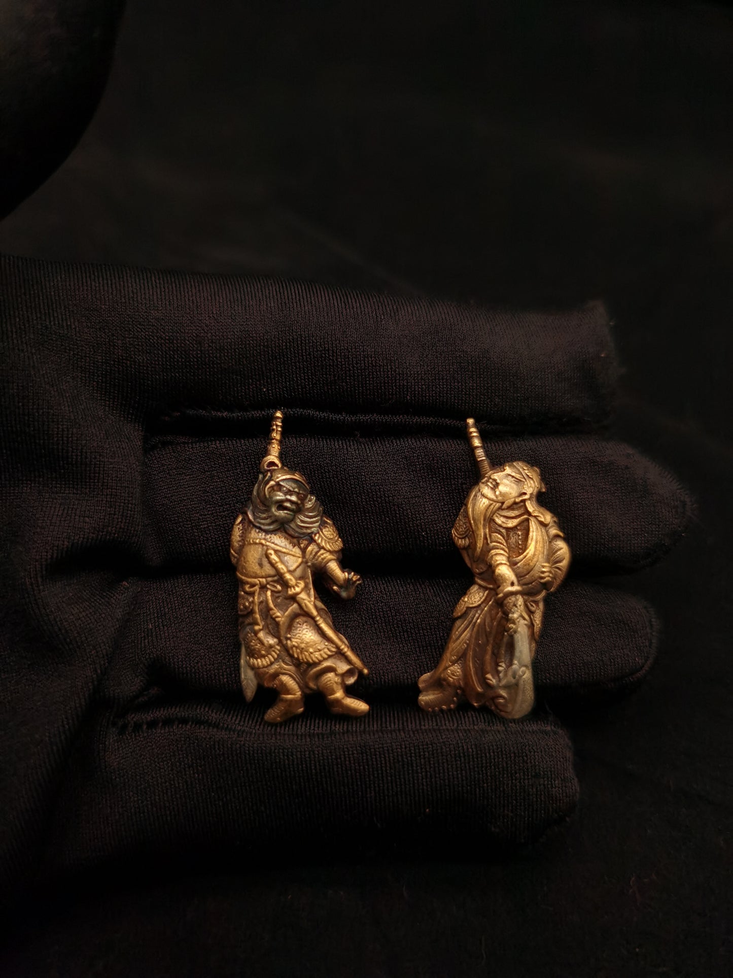 Japanese Type Three Kingdoms GuanYu ZhangFei Menuki for Katana and wakziashi Y110