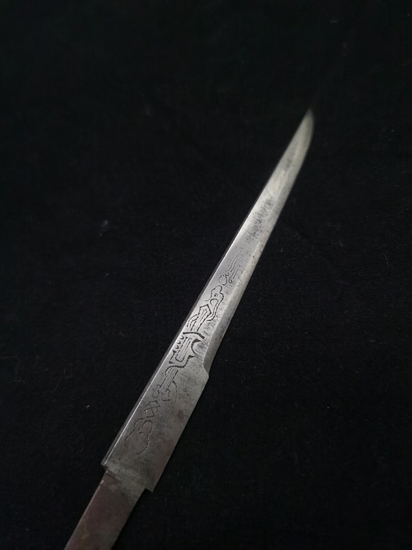 Japanese Kenmaki Ryū Carving Kagatana for Wakziashi Edo Period Antique K016