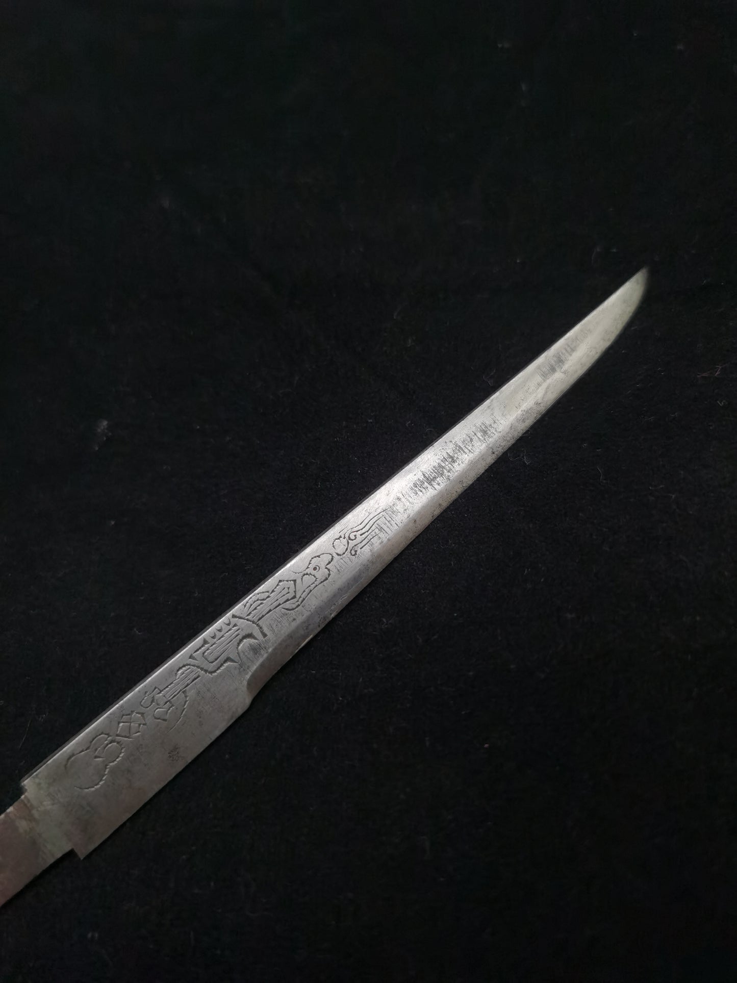 Japanese Kenmaki Ryū Carving Kagatana for Wakziashi Edo Period Antique K016