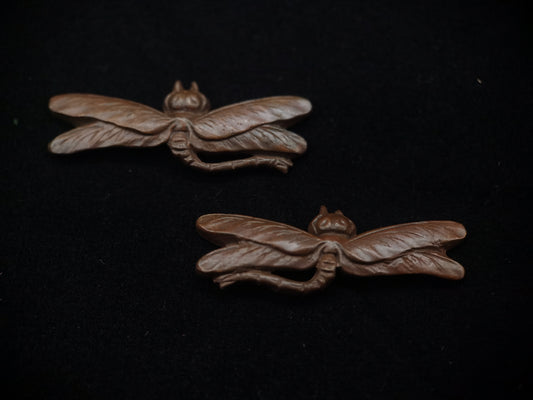 Japanese Type Dragonfly Menuki for Wakziashi and Tanto, Dragonfly Pattern Y121