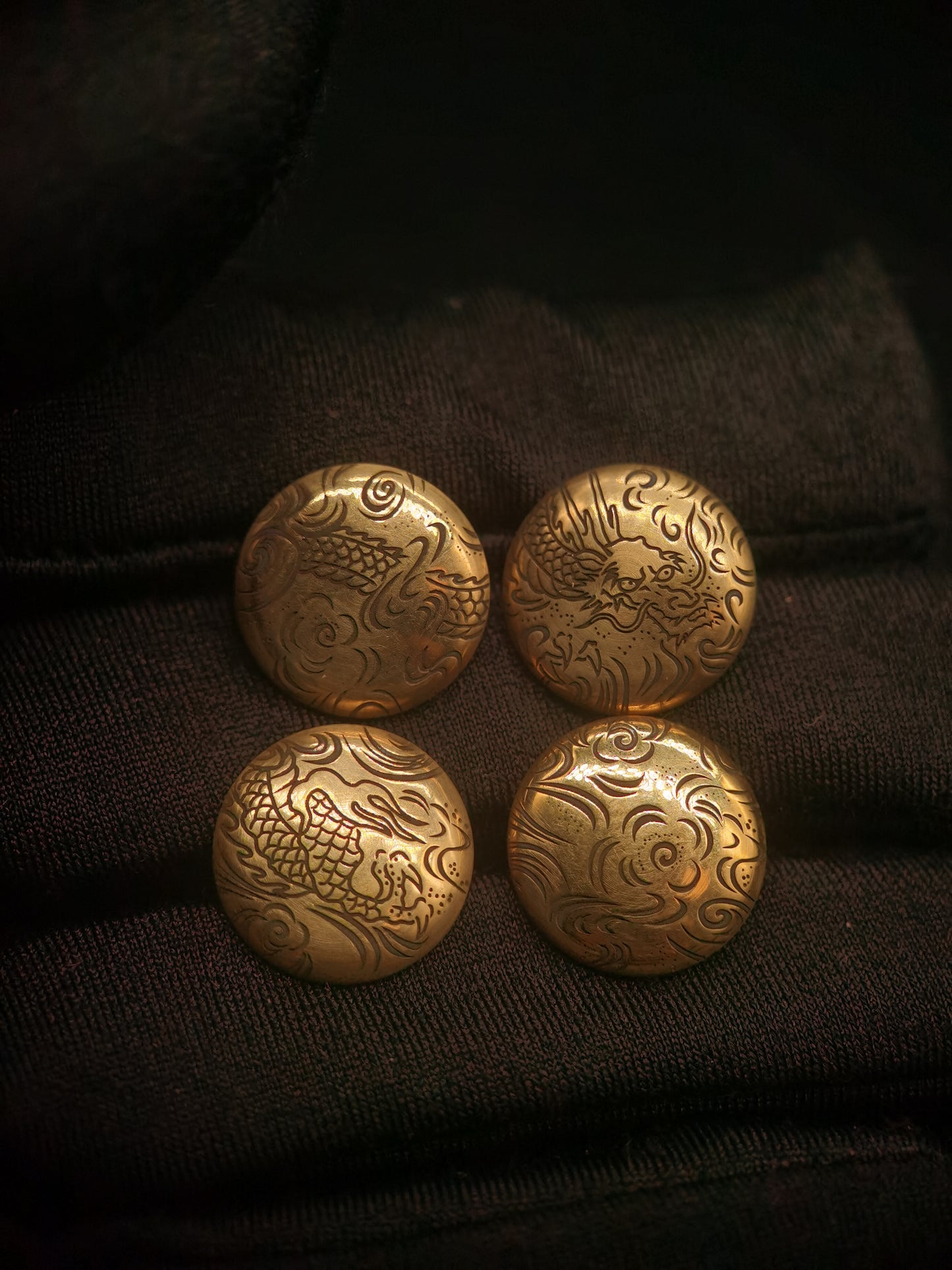 Japanese Type Taikogane set for Tachi Handtachi Tokugawa Cloud Dragon Set Y123