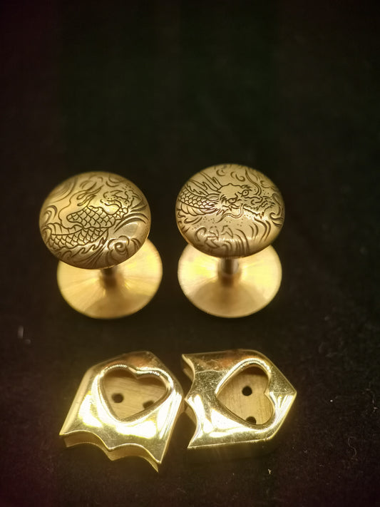 Japanese Type Taikogane set for Tachi Handtachi Tokugawa Cloud Dragon Set Y123