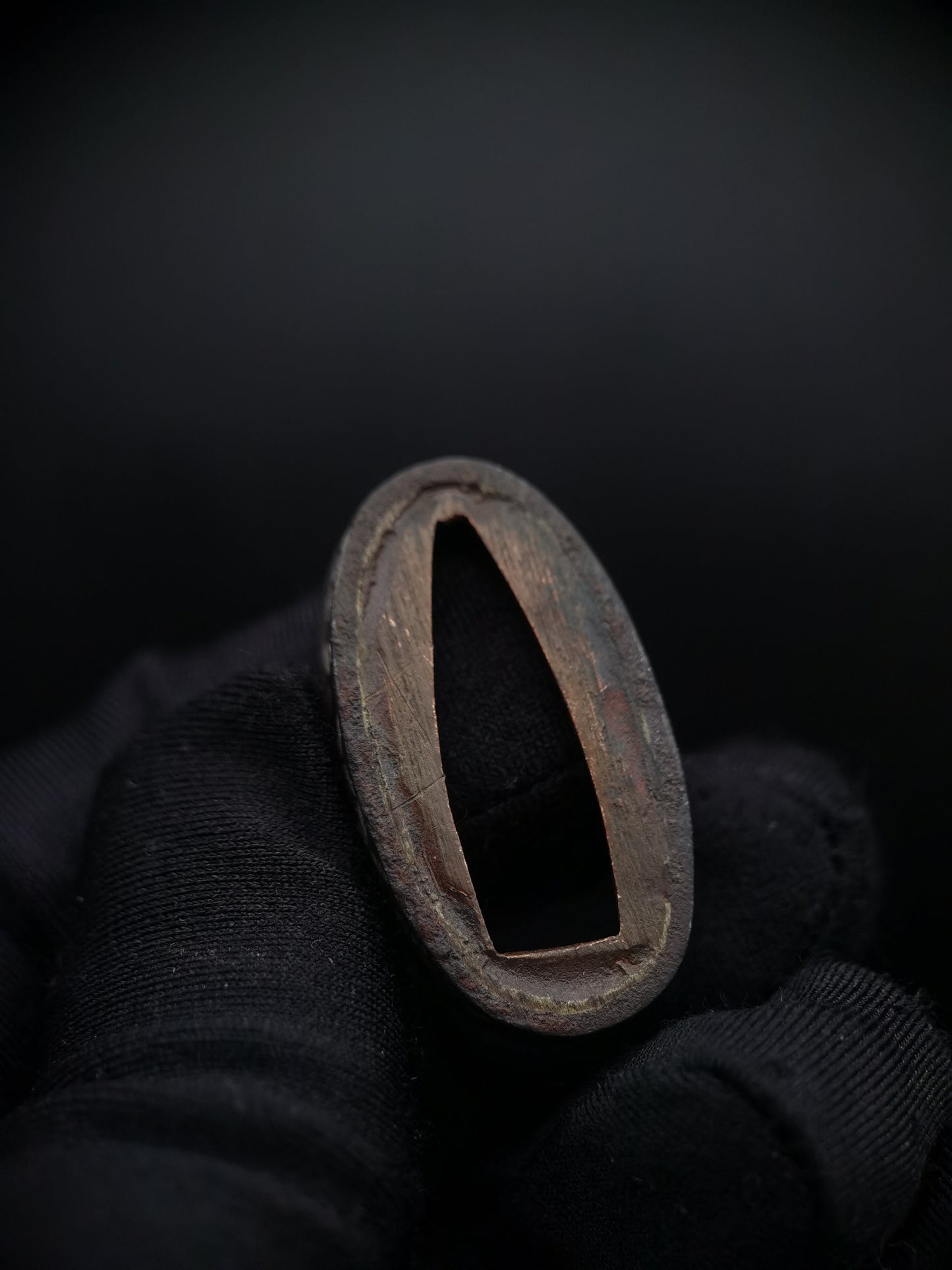 Japanese Sakura and Coin Pattern Fuchi & Kashira for Wakziashi and Tanto Edo Period B044