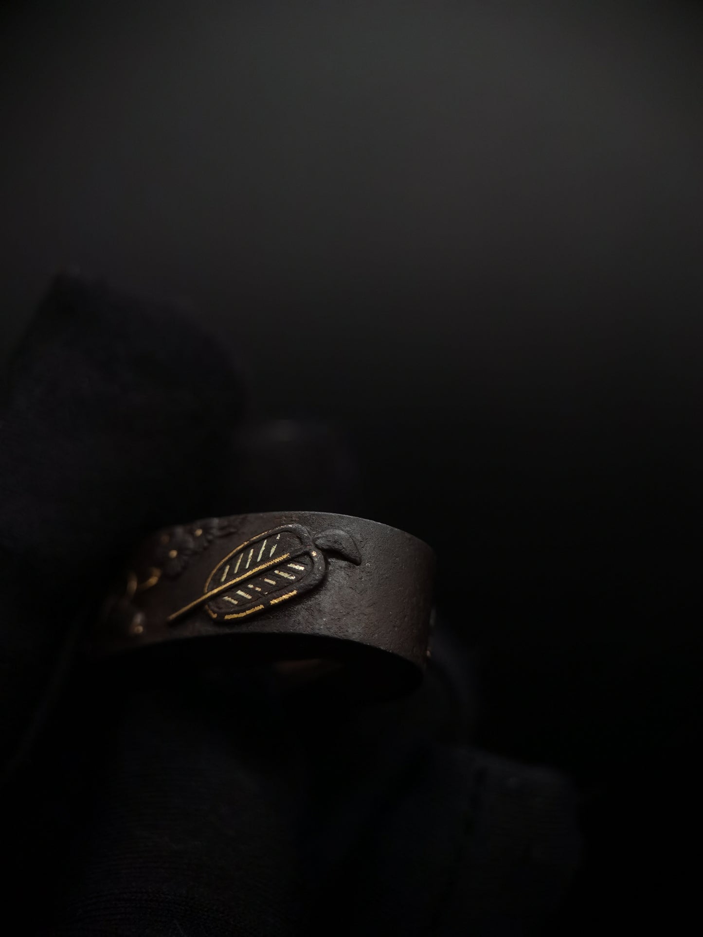 Japanese Longevity Pattern Fuchi & Kashira for Katana and Wakziashi Edo Period Antique B047