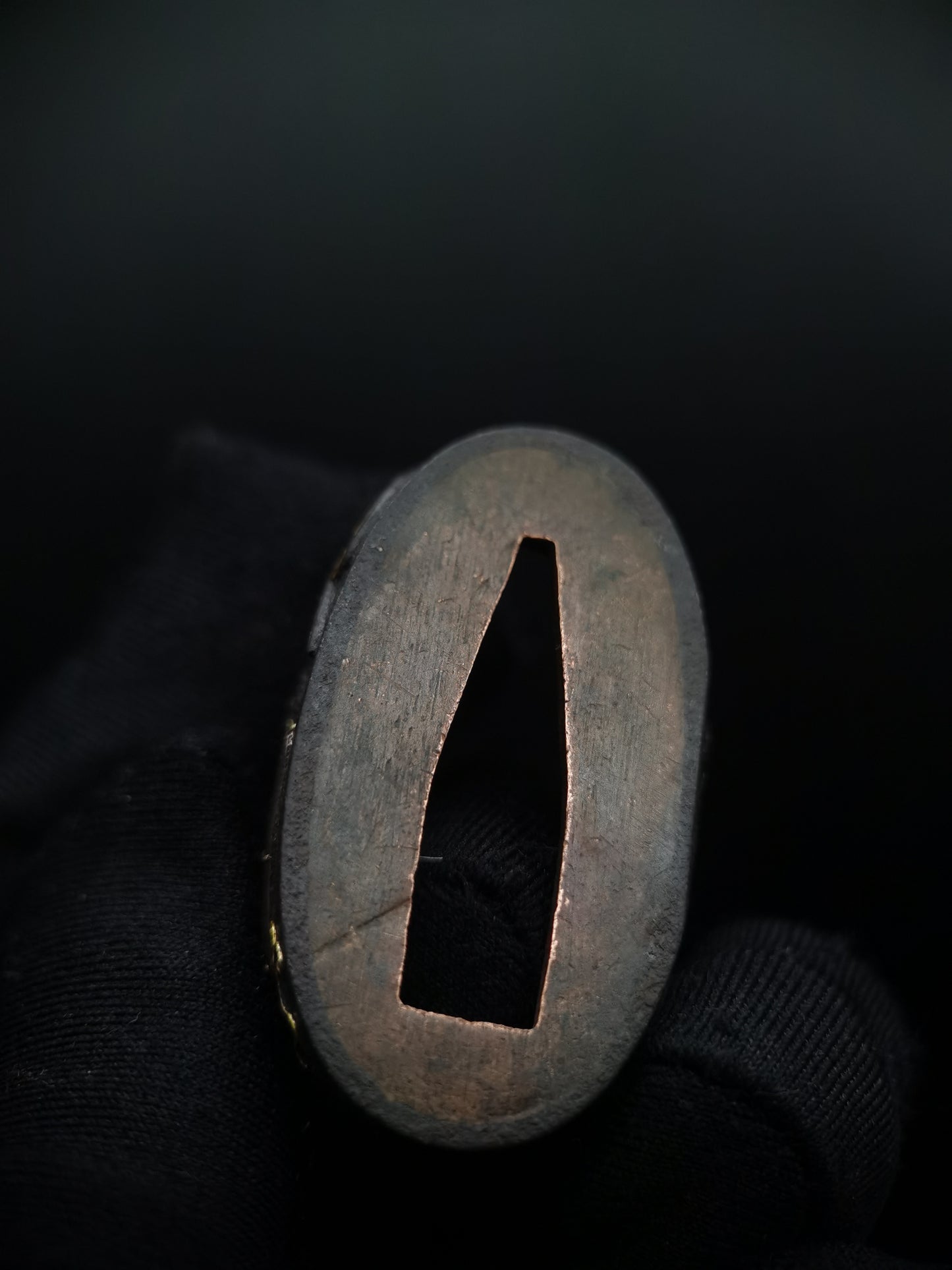 Japanese Longevity Pattern Fuchi & Kashira for Katana and Wakziashi Edo Period Antique B047
