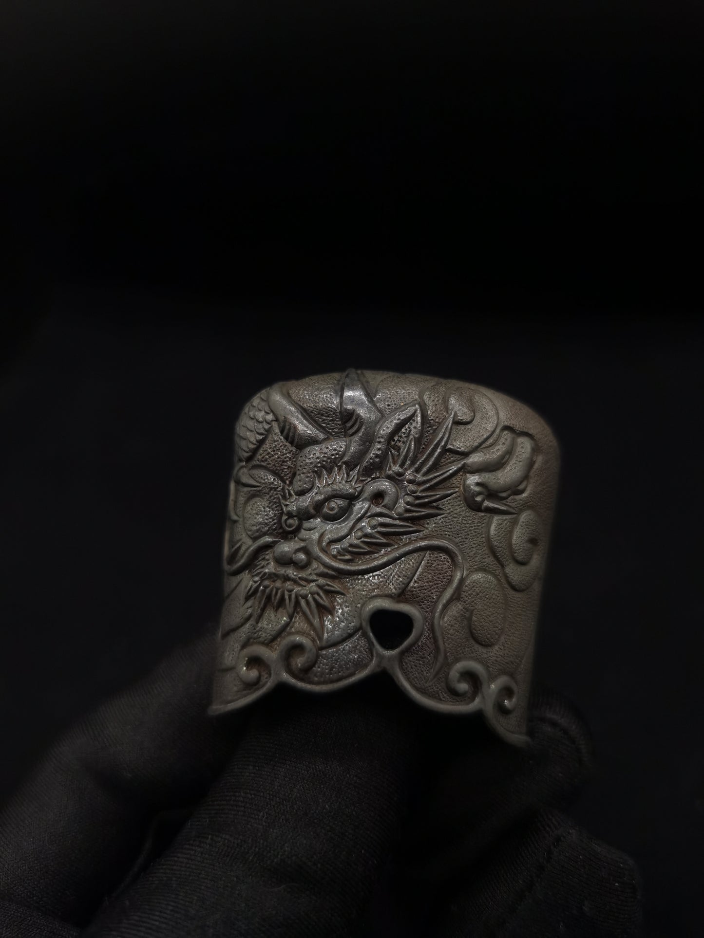 Japanese Type Dragon and Cloud pattern Kojiri for Wakziashi Y122