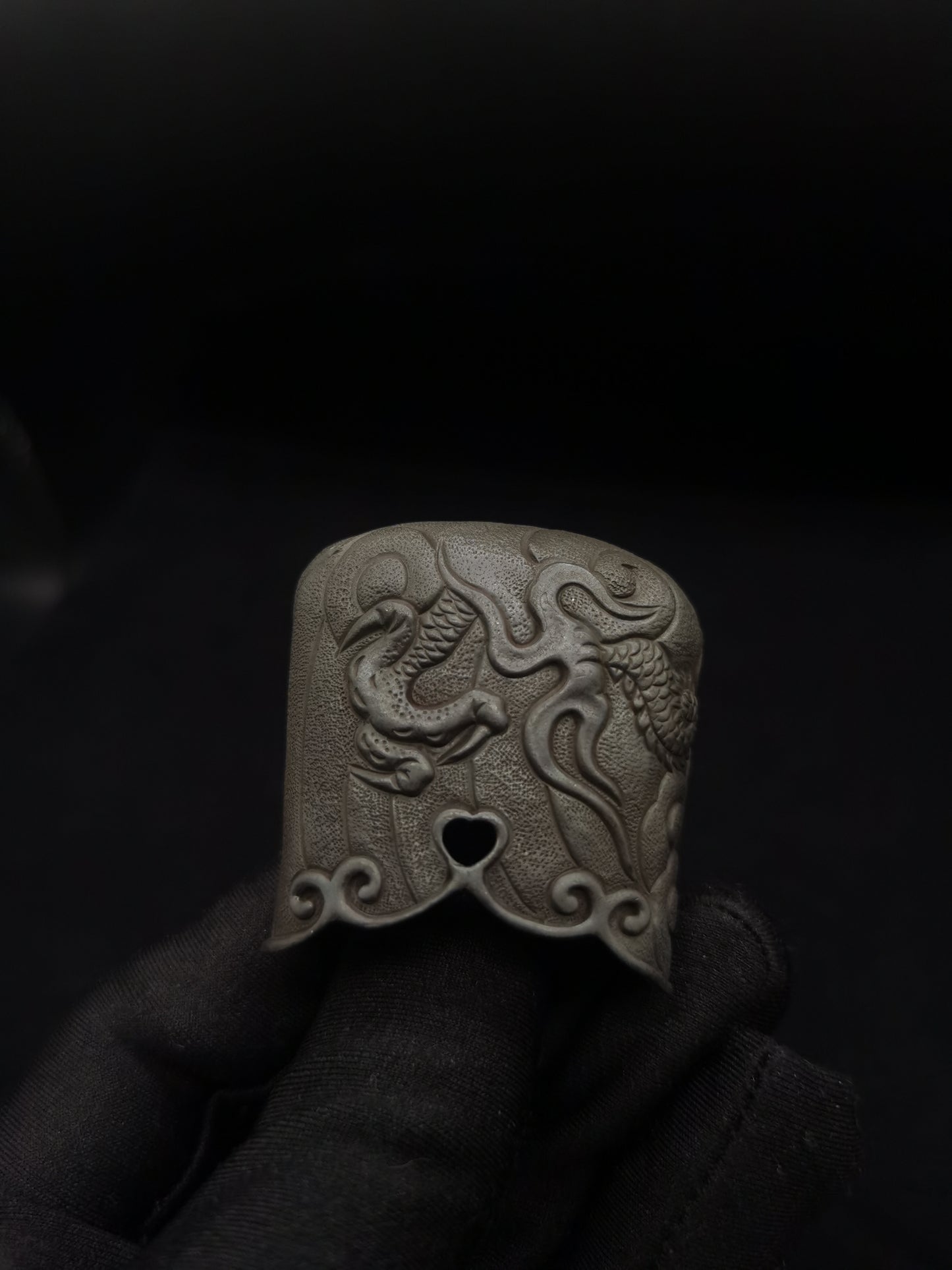 Japanese Type Dragon and Cloud pattern Kojiri for Wakziashi Y122