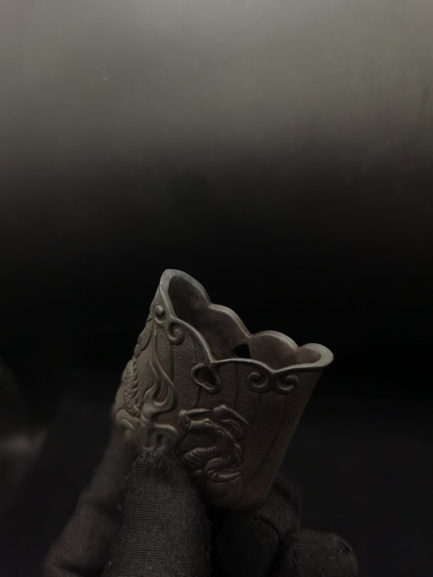 Japanese Type Dragon and Cloud pattern Kojiri for Wakziashi Y122