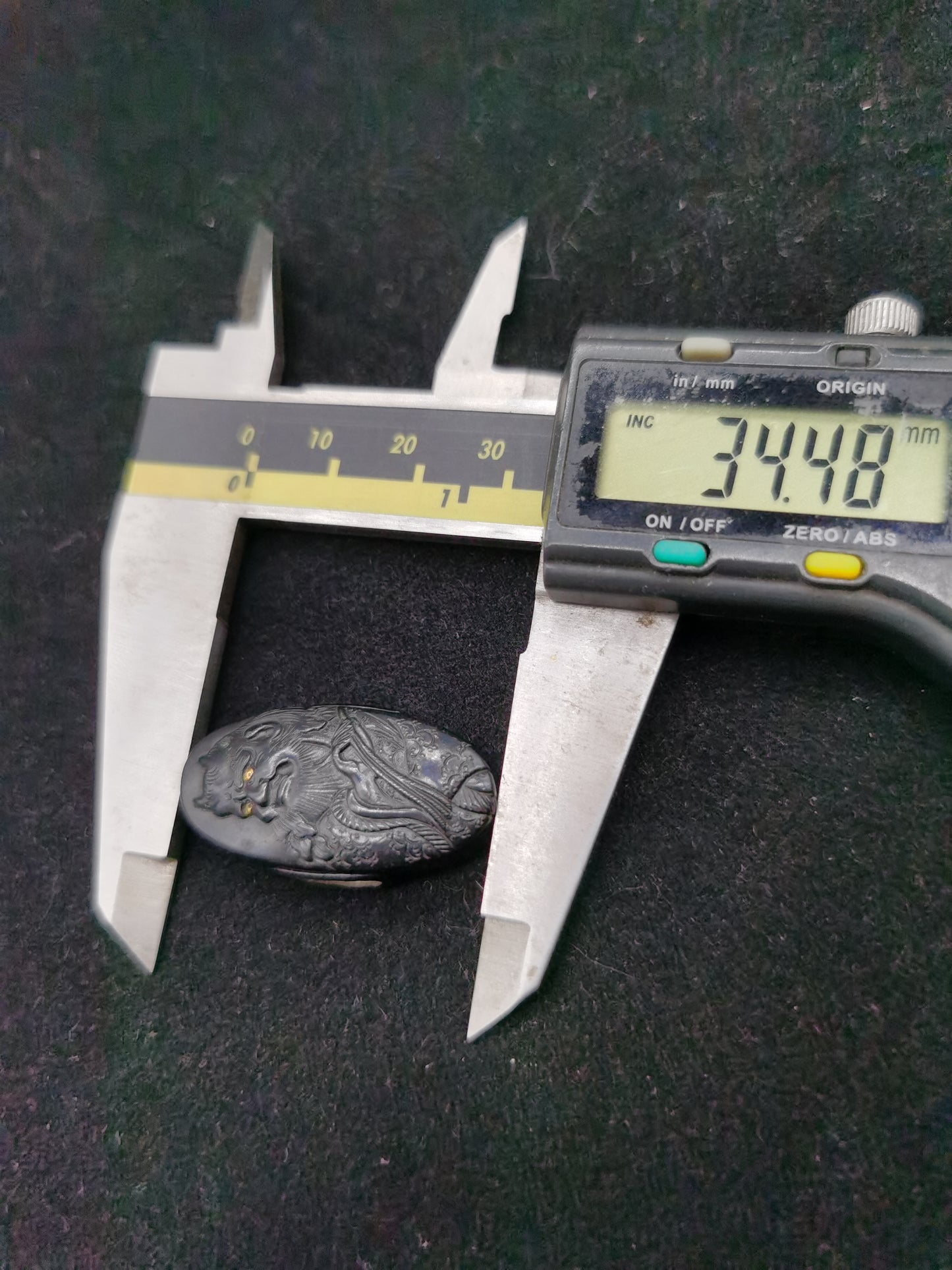 Japanese Holy Farmer Fuchi & Kashira for Katana and Wakziashi Edo Period Antique B048