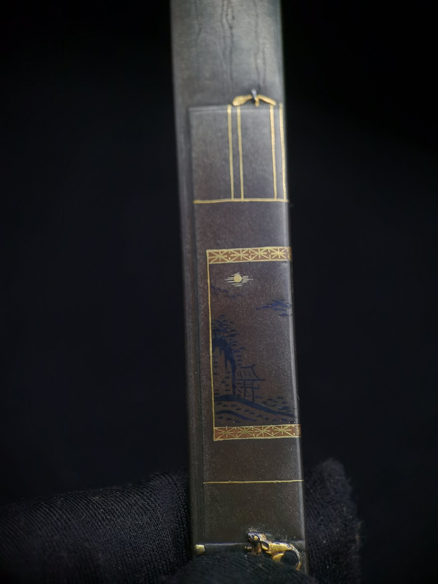 Japanese Hanging Scroll & Mouse Pattern Mtching Set for Wakziashi Tanto Edo Period Antique E005