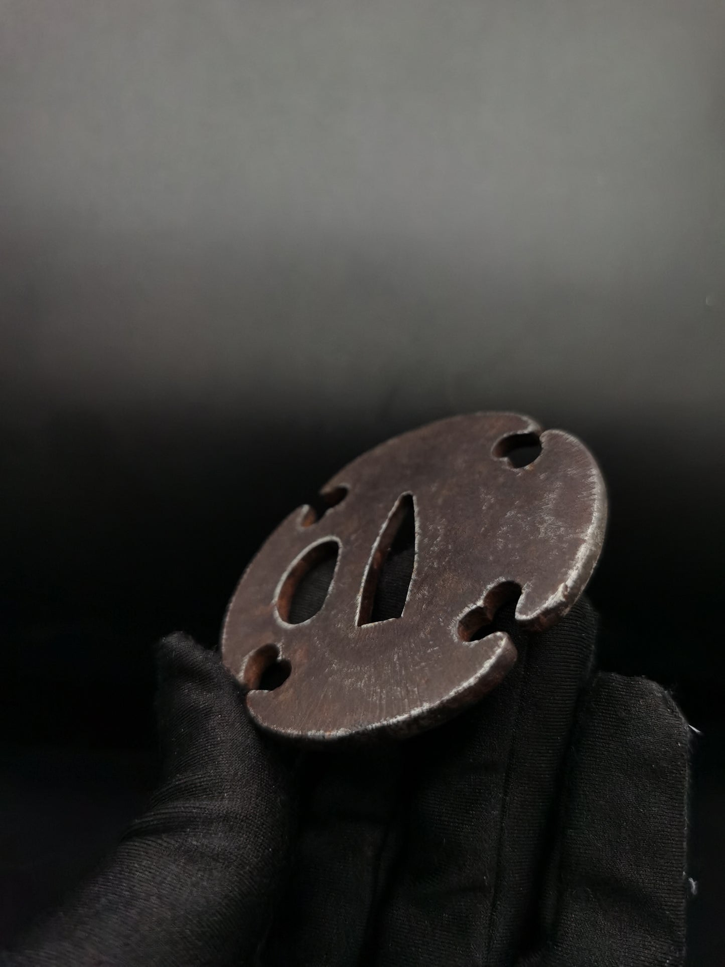 Japanese Two iron plain Tsuba for Wakziashi Special offer Edo Period Antique A099