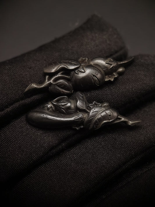 Japanese Type eggplant Pattern Menuki for Katana wakziashi and Tanto, Y144