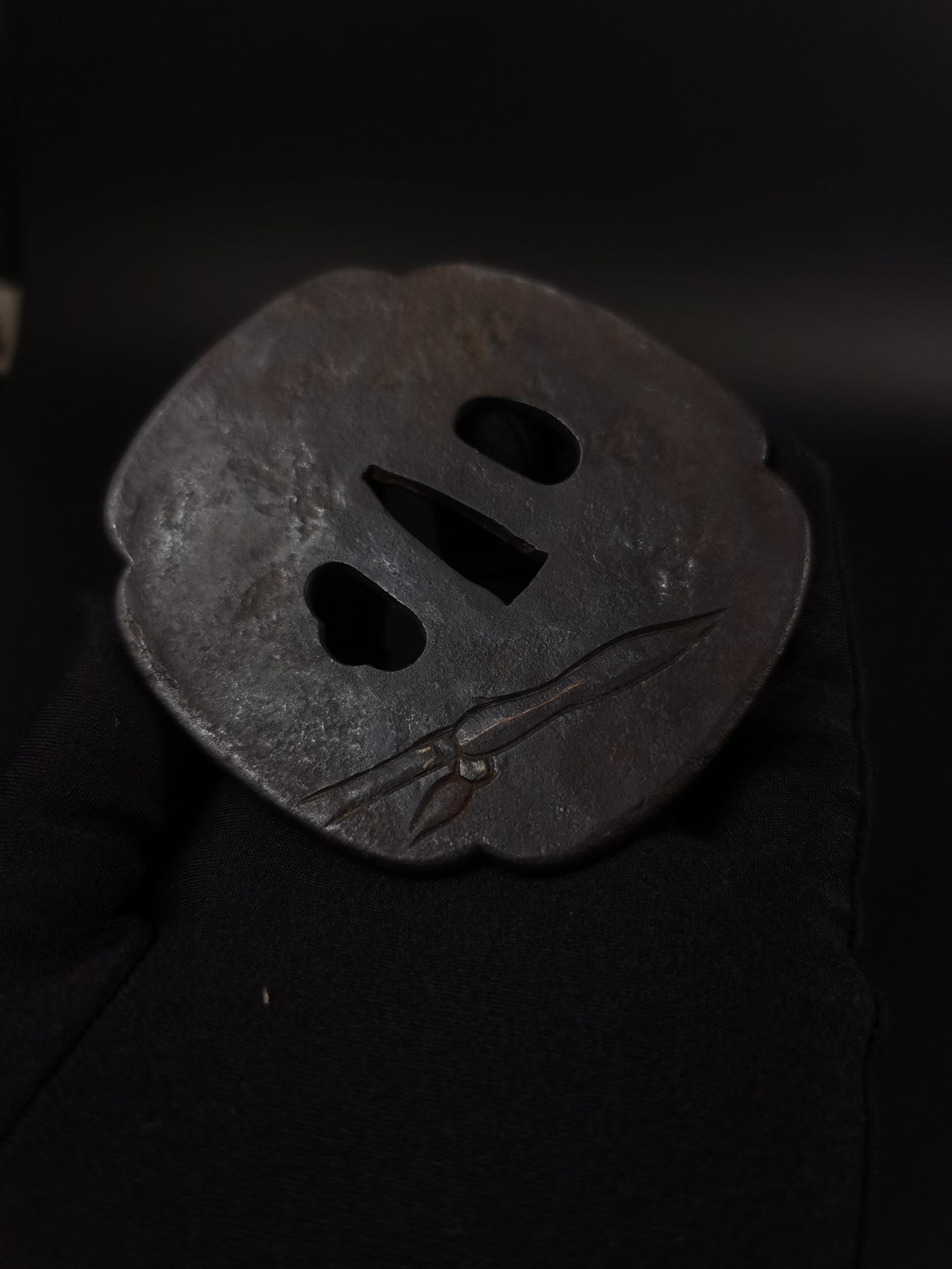 Japanese Zhangfei of the Three Kingdoms Tsuba for Katana and Wakziashi Edo Period Antique A130
