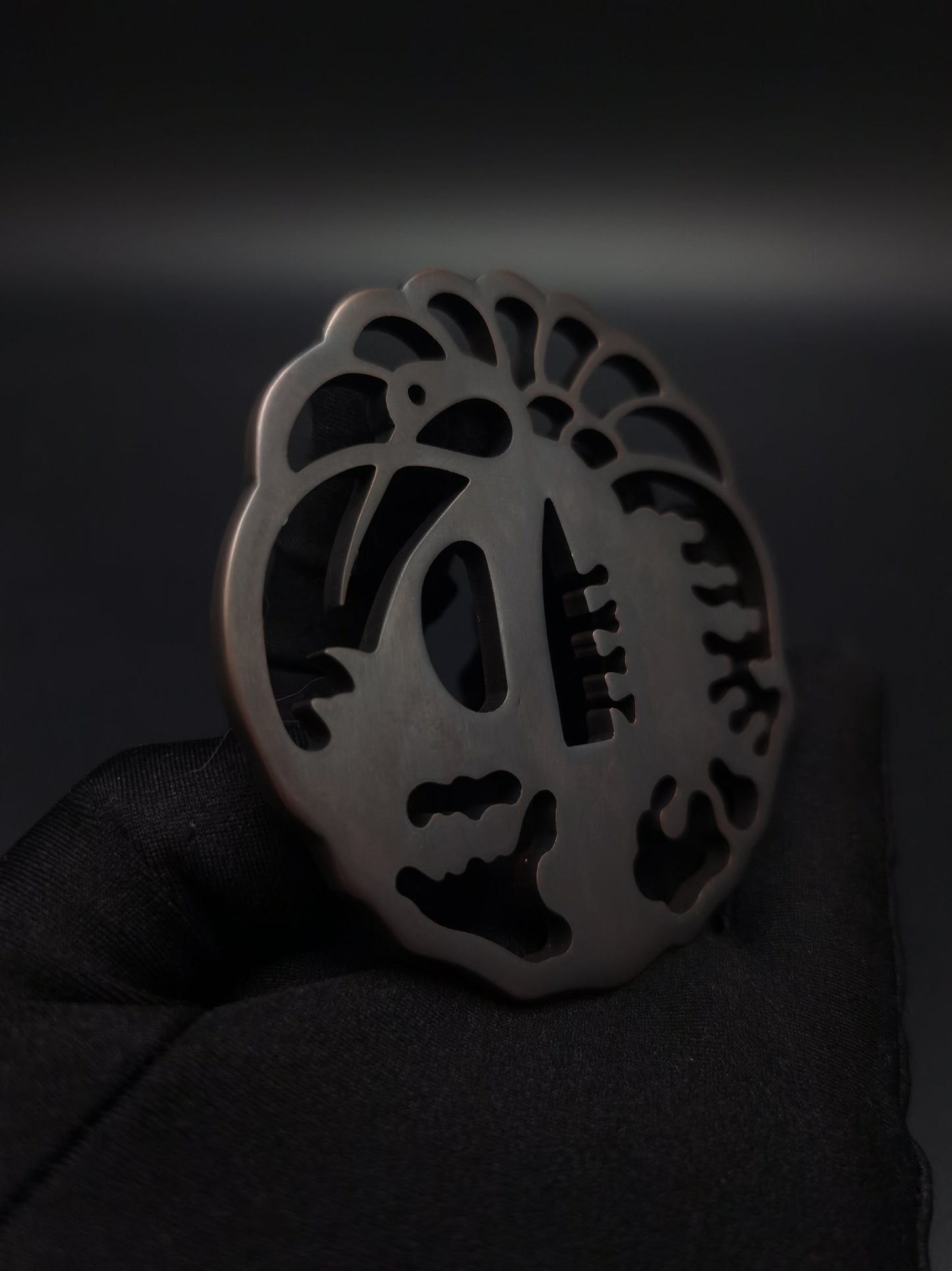 Japanese Type Crane Pattern Tsuba for Katana and Wakziashi, X002