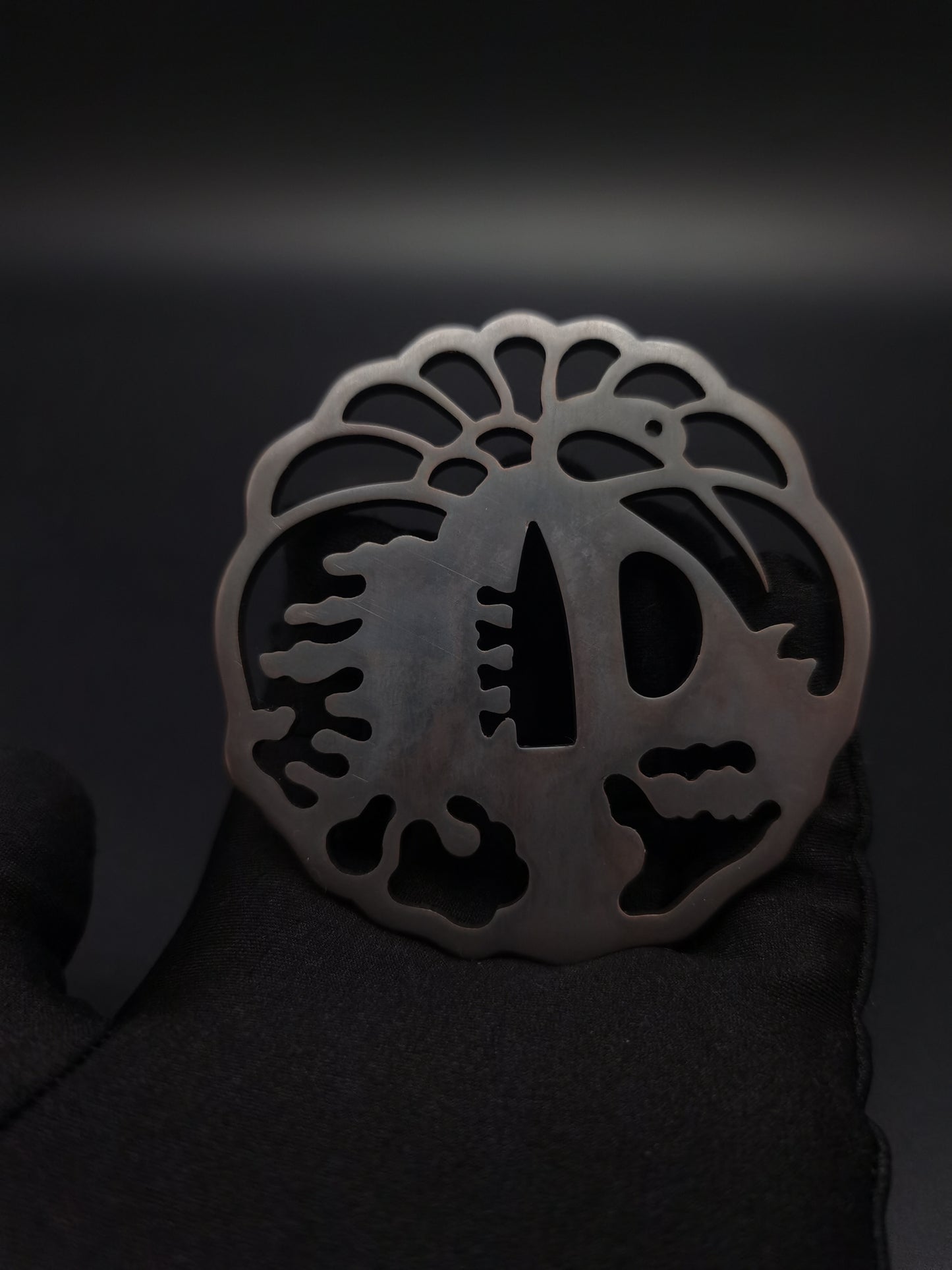Japanese Type Crane Pattern Tsuba for Katana and Wakziashi, X002