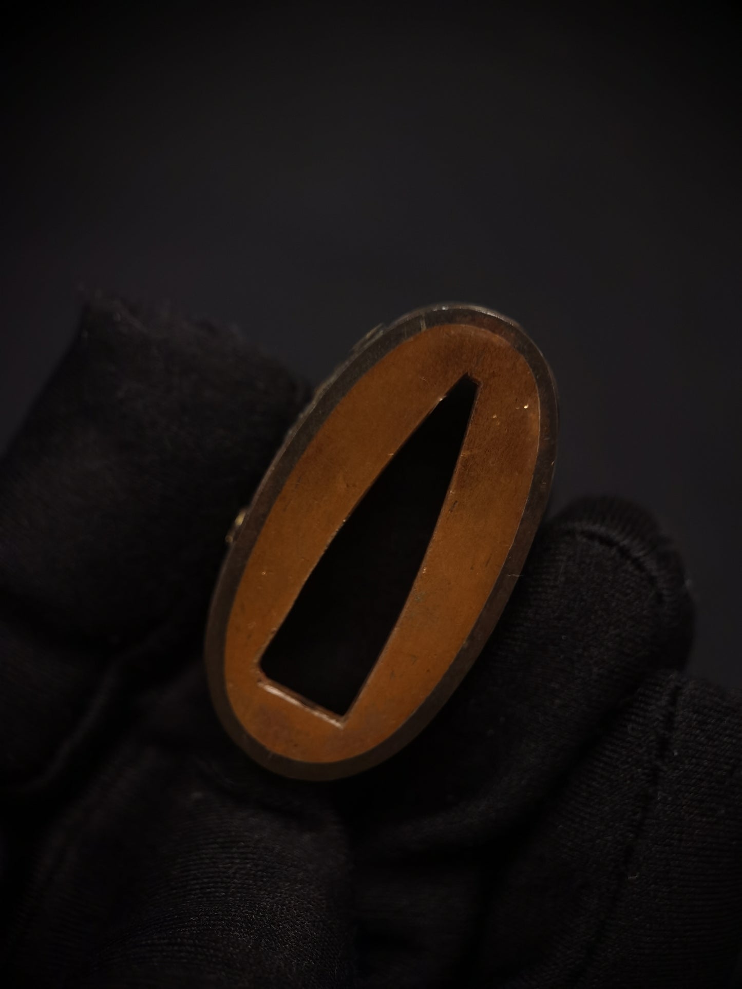 Japanese Chrysanthemum Water Fuchi & Kashira for Katana and Wakziashi Edo Period B080