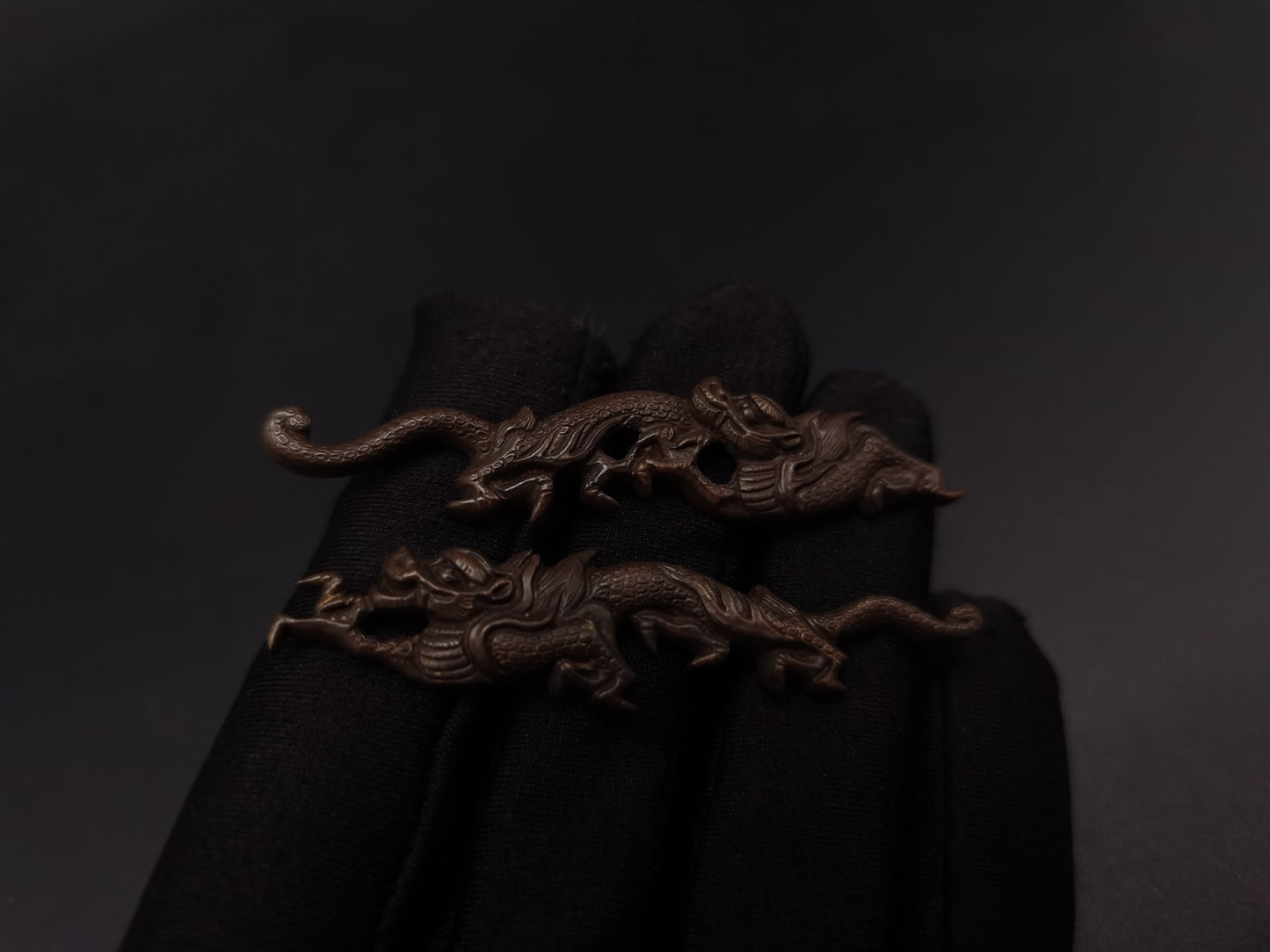 Japanese Type Ancient copper Big Rain Dragon Menuki for Katana and wakziashi, Y147
