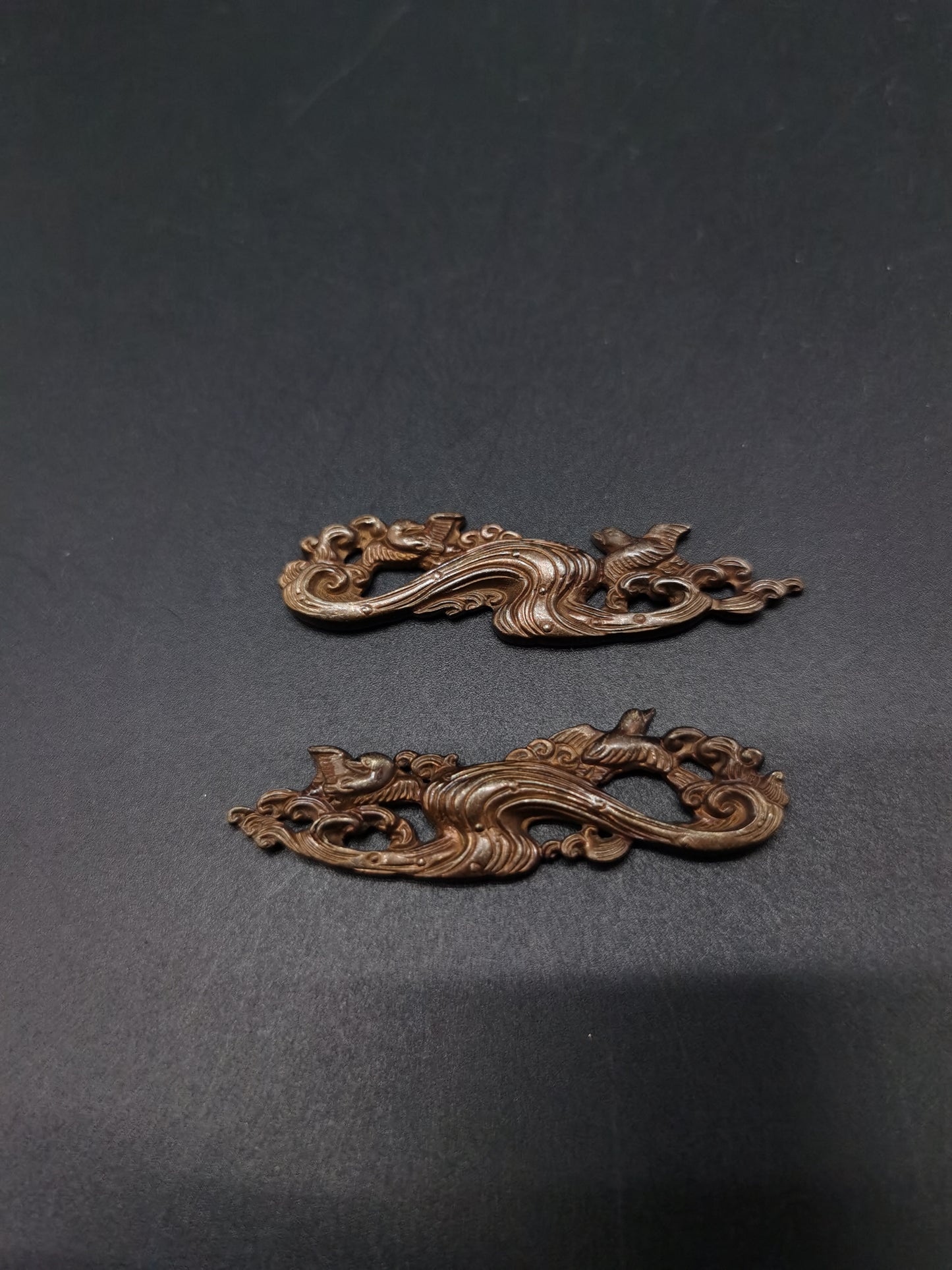 Japanese Type Wave flying bird Pattern Menuki for Katana and Wakziashi, Y152