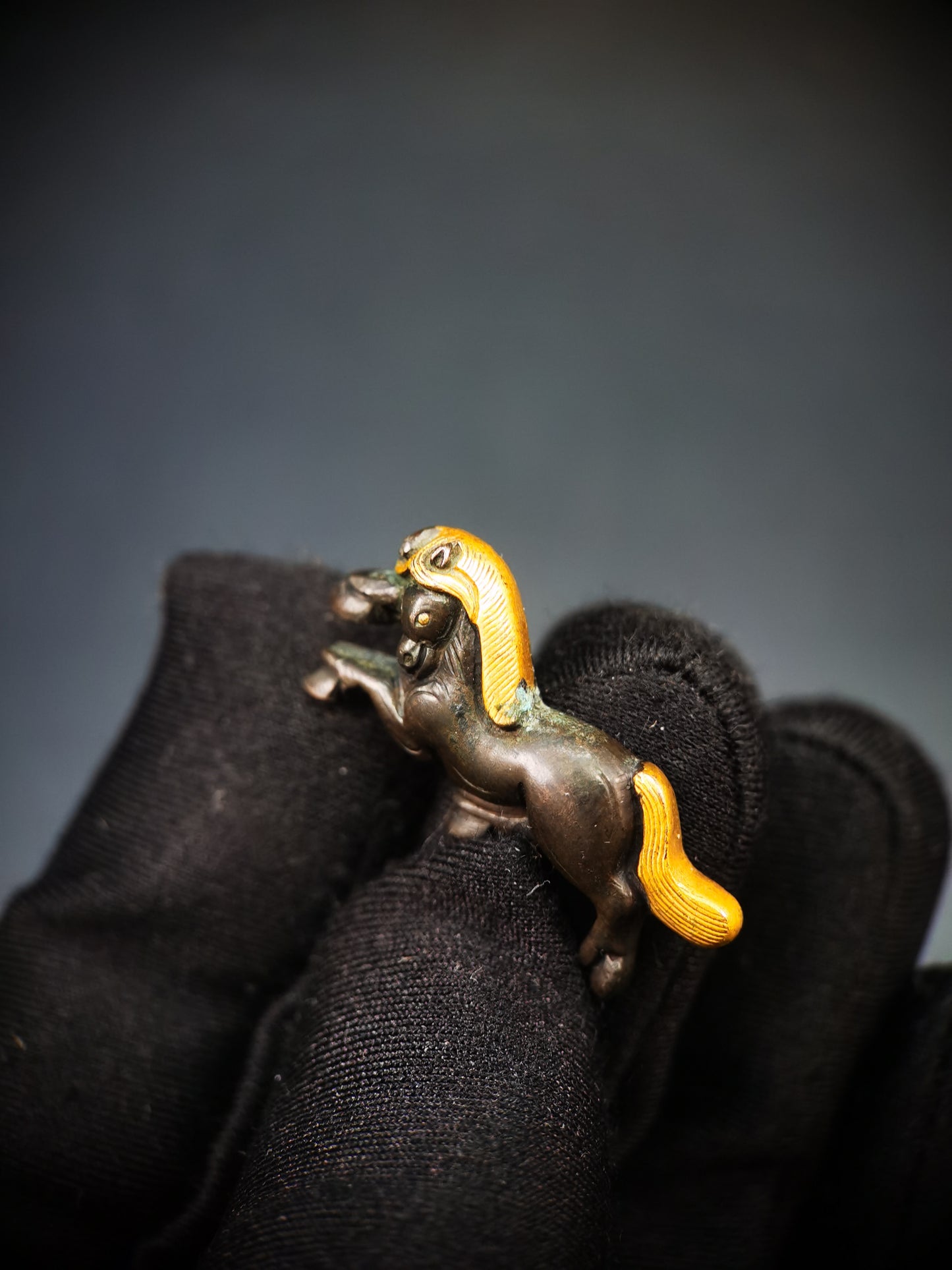Japanese galloping horse Menuki for Katana Wakziashi Tanto Edo Period Antique C040