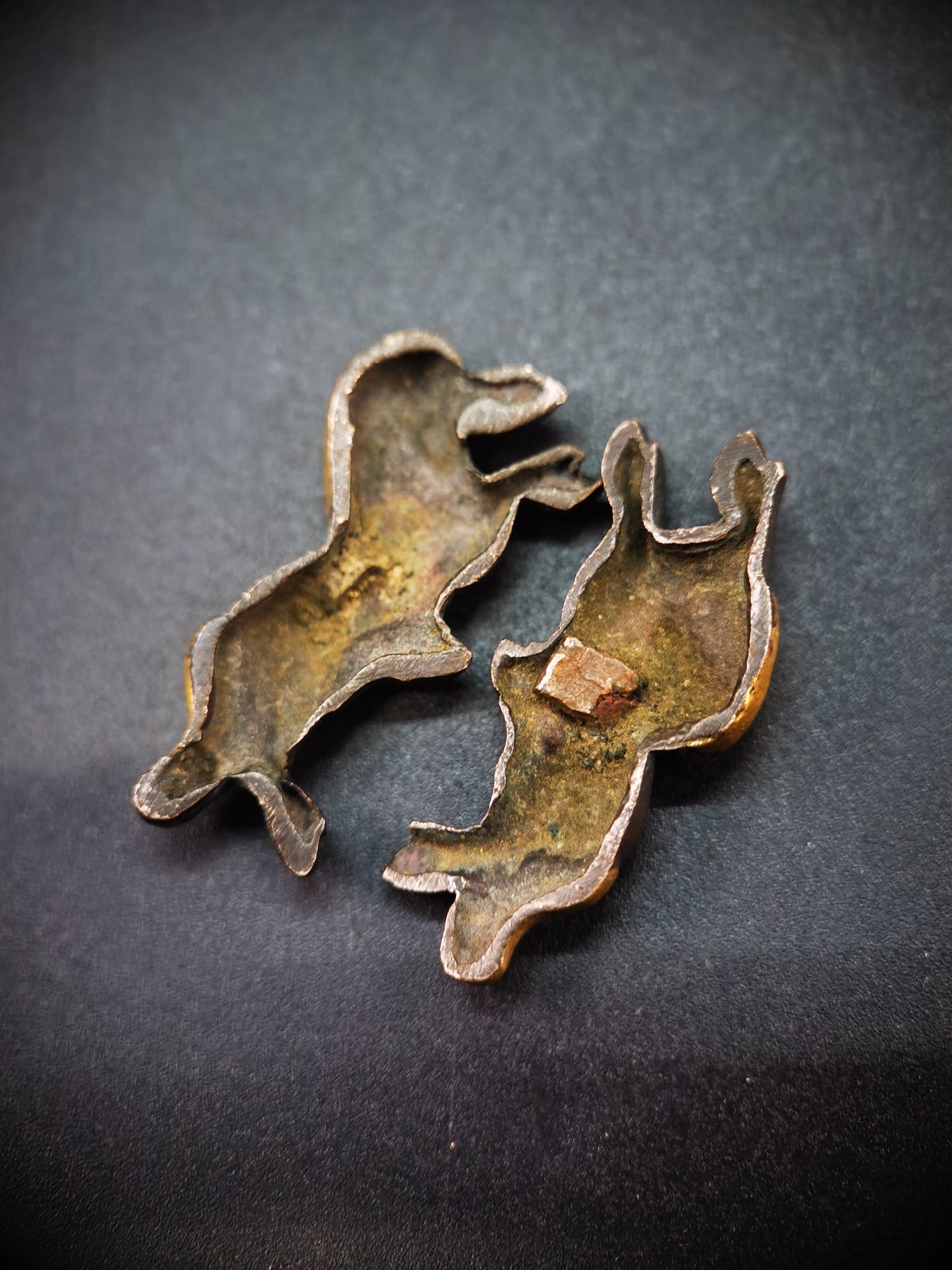 Japanese galloping horse Menuki for Katana Wakziashi Tanto Edo Period Antique C040