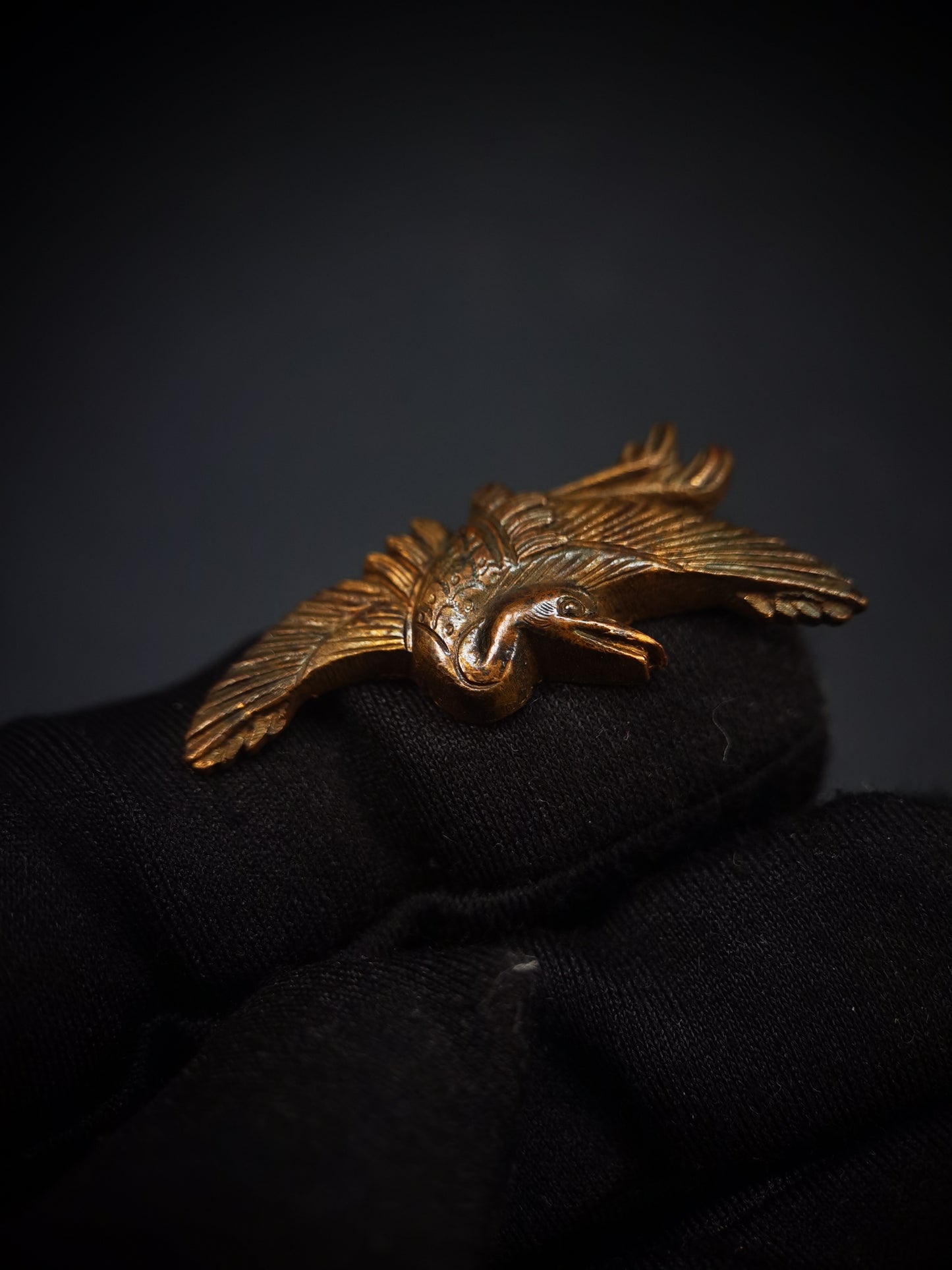 Japanese Crane Menuki for Katana and  Wakziashi Edo Period Antique C049