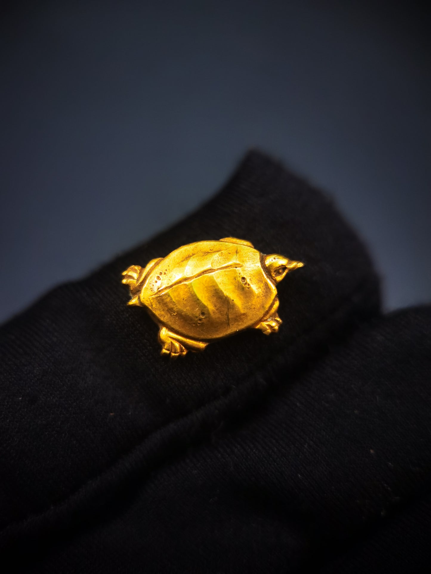 Japanese Cloud Turtle Menuki for Tanto Edo Period Antique C052
