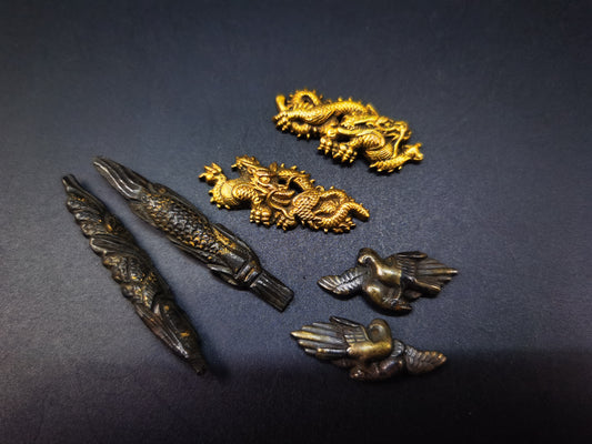 Japanese Dragon crop pigeon Menuki for Katana and Wakzaishi Special Offer C053
