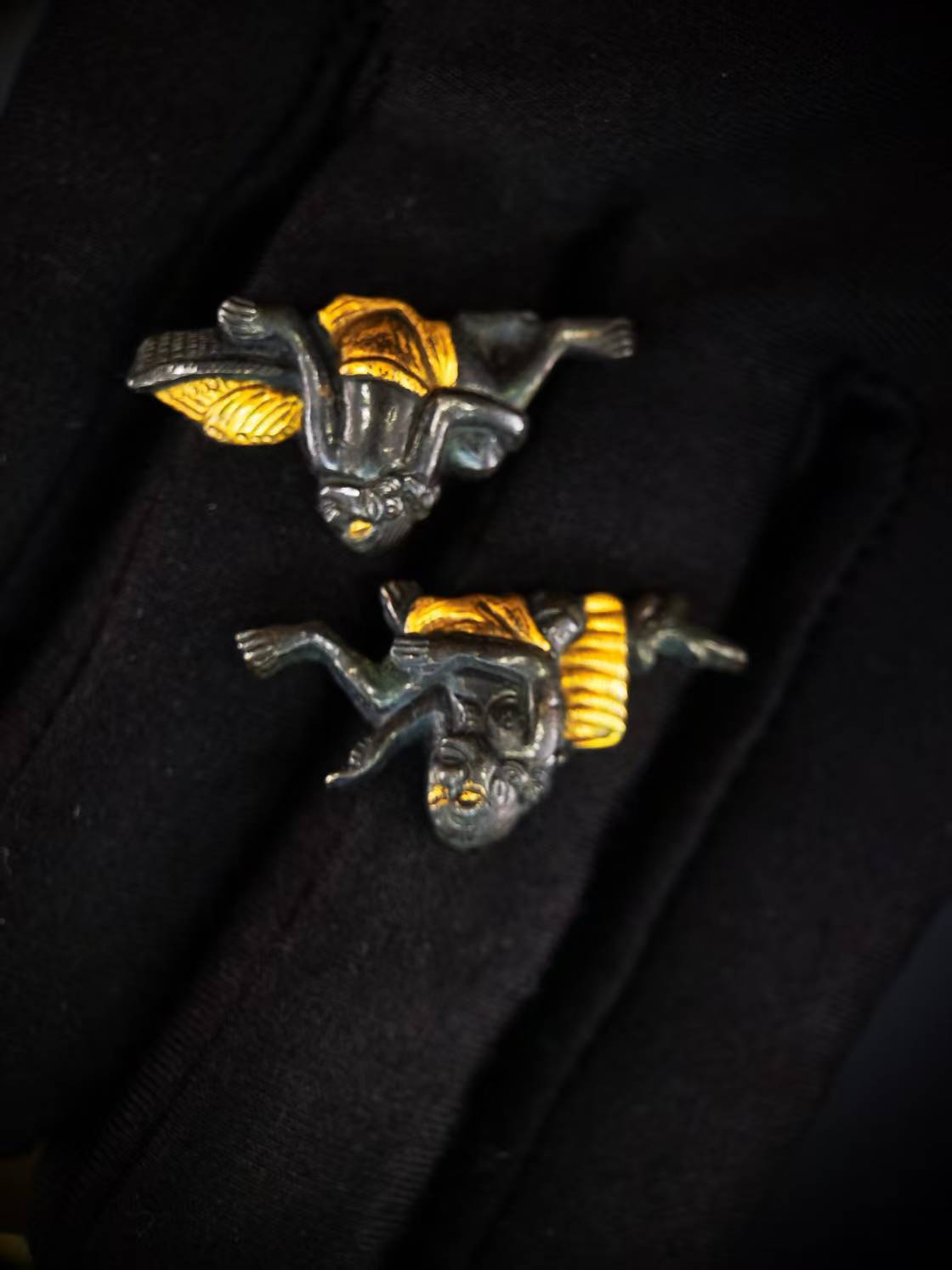 Japanese Southern Barbarians Menuki for Wakziashi and Tanto Edo Period C063